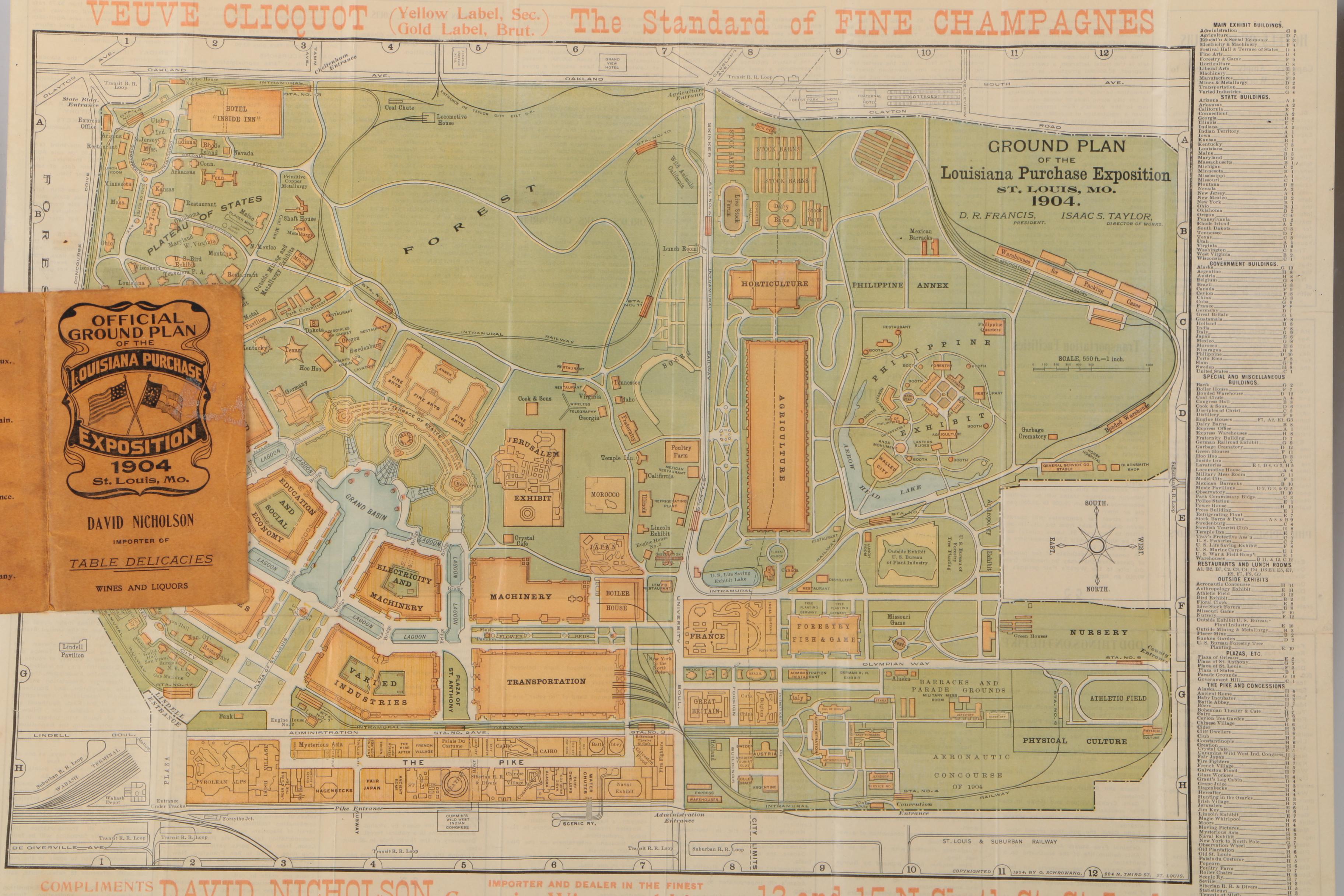 Framed Print of "Ground Plan of the 1904 Louisiana Purchase Exposition"