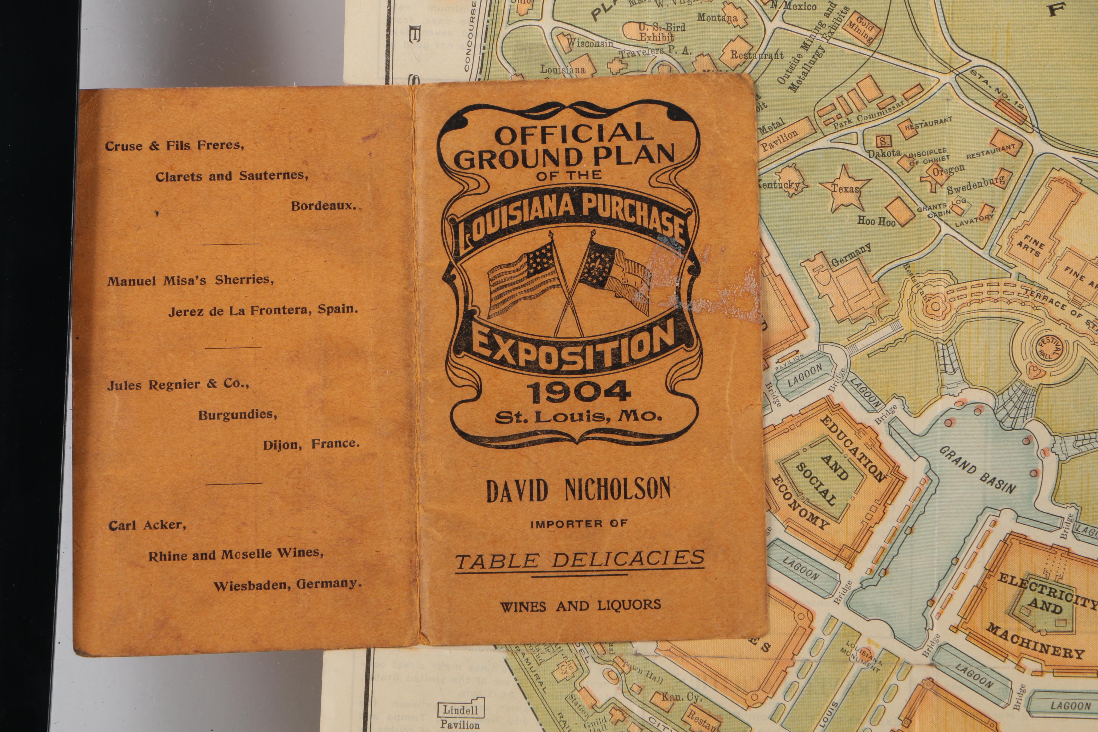 Framed Print of "Ground Plan of the 1904 Louisiana Purchase Exposition"