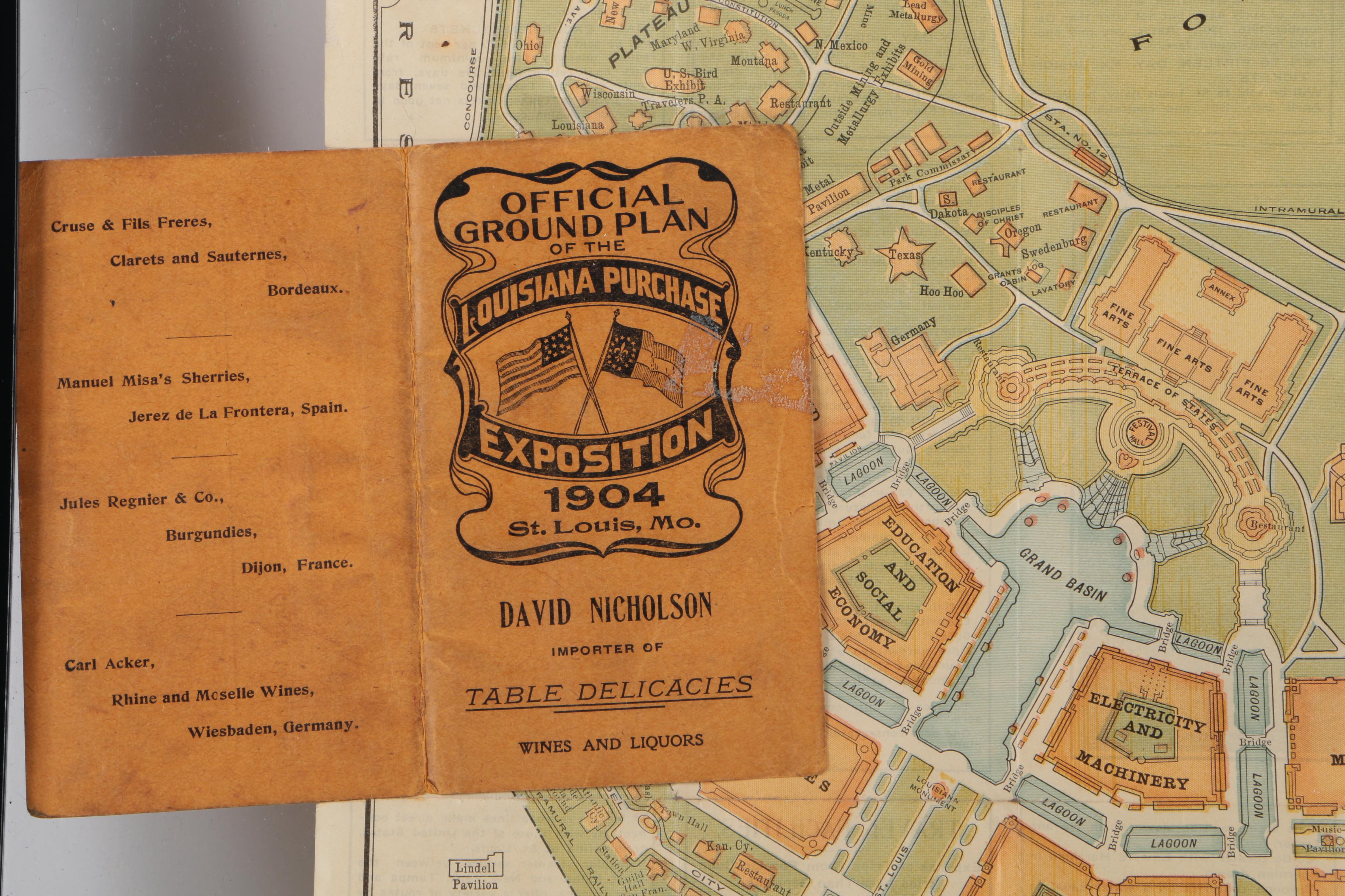 Framed Print of "Ground Plan of the 1904 Louisiana Purchase Exposition"