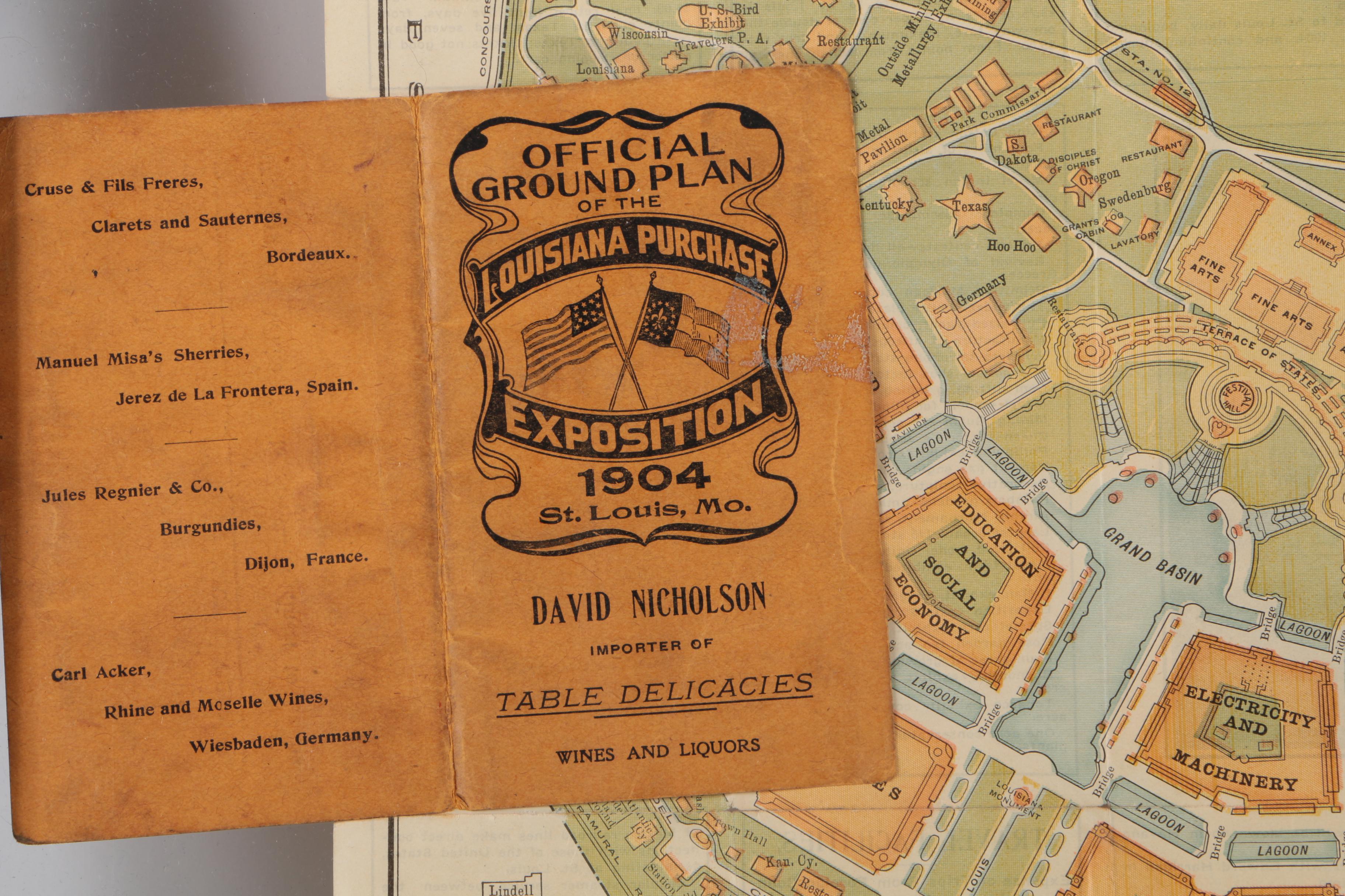Framed Print of "Ground Plan of the 1904 Louisiana Purchase Exposition"