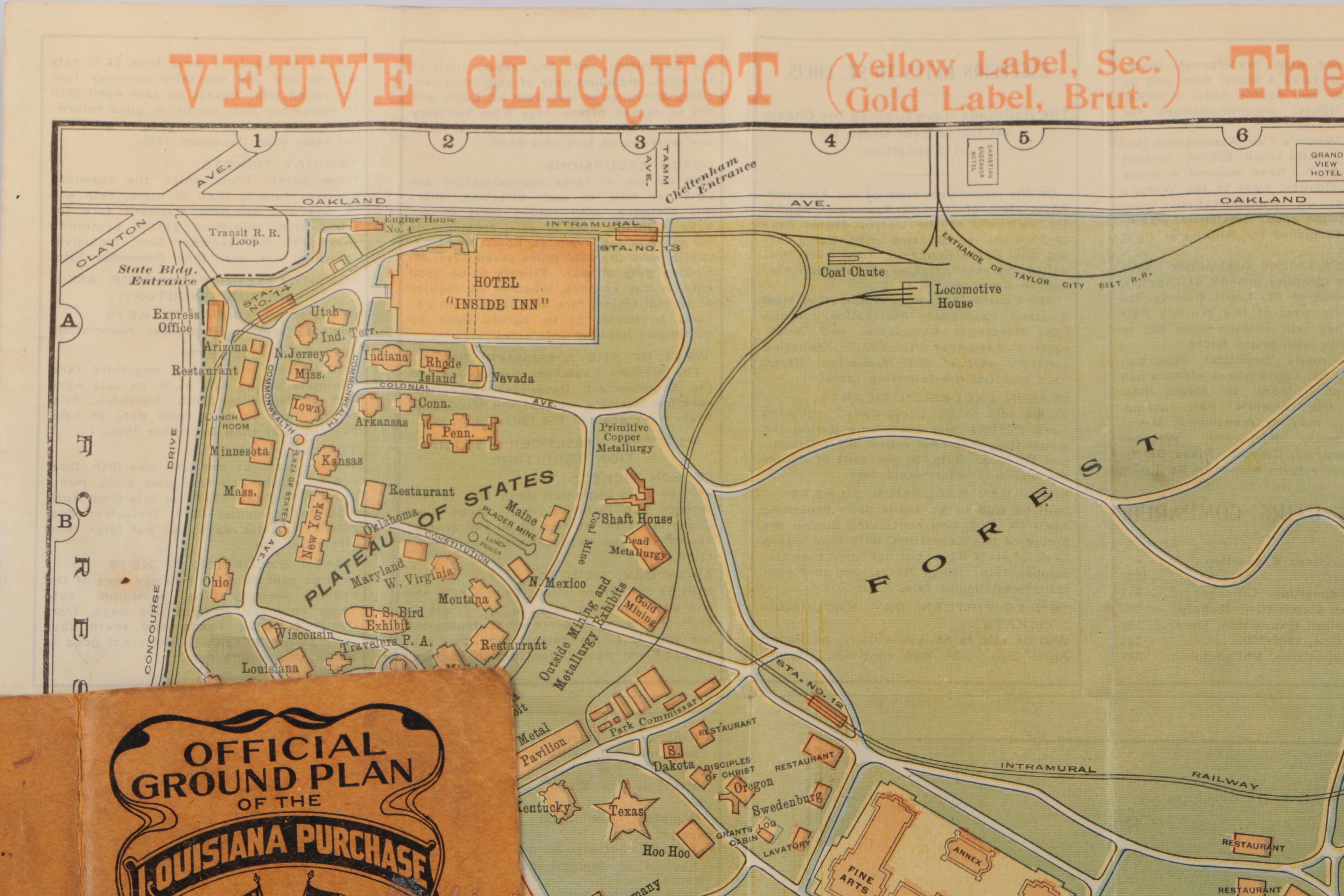 Framed Print of "Ground Plan of the 1904 Louisiana Purchase Exposition"