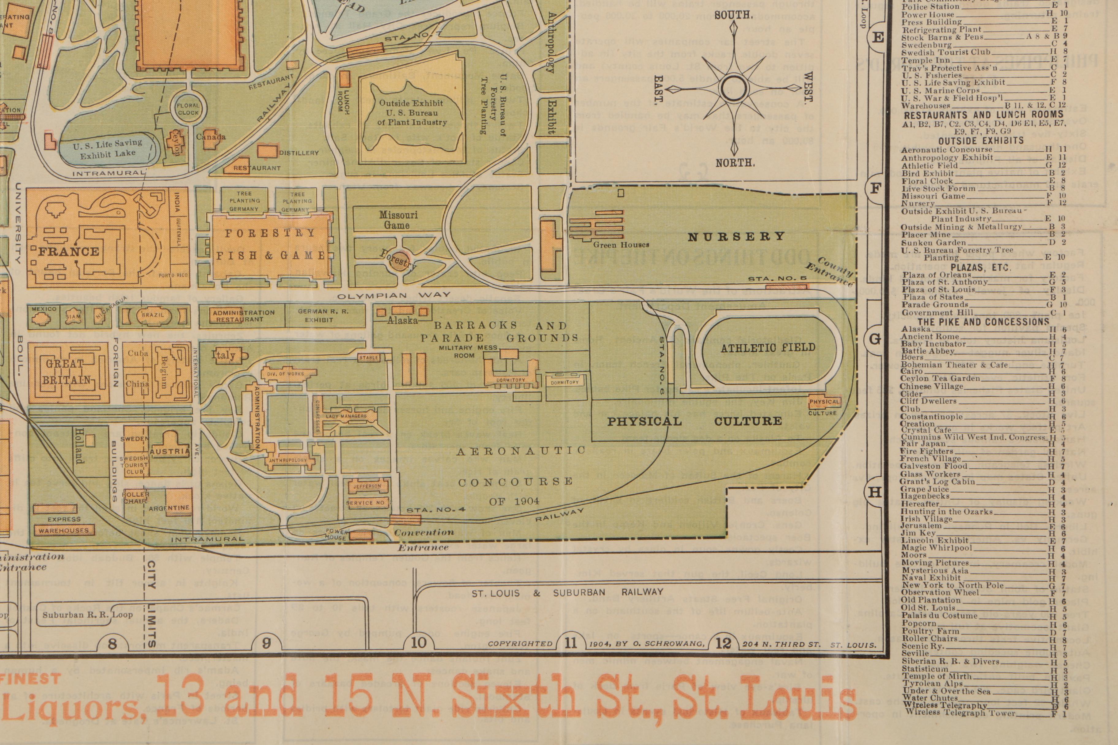 Framed Print of "Ground Plan of the 1904 Louisiana Purchase Exposition"