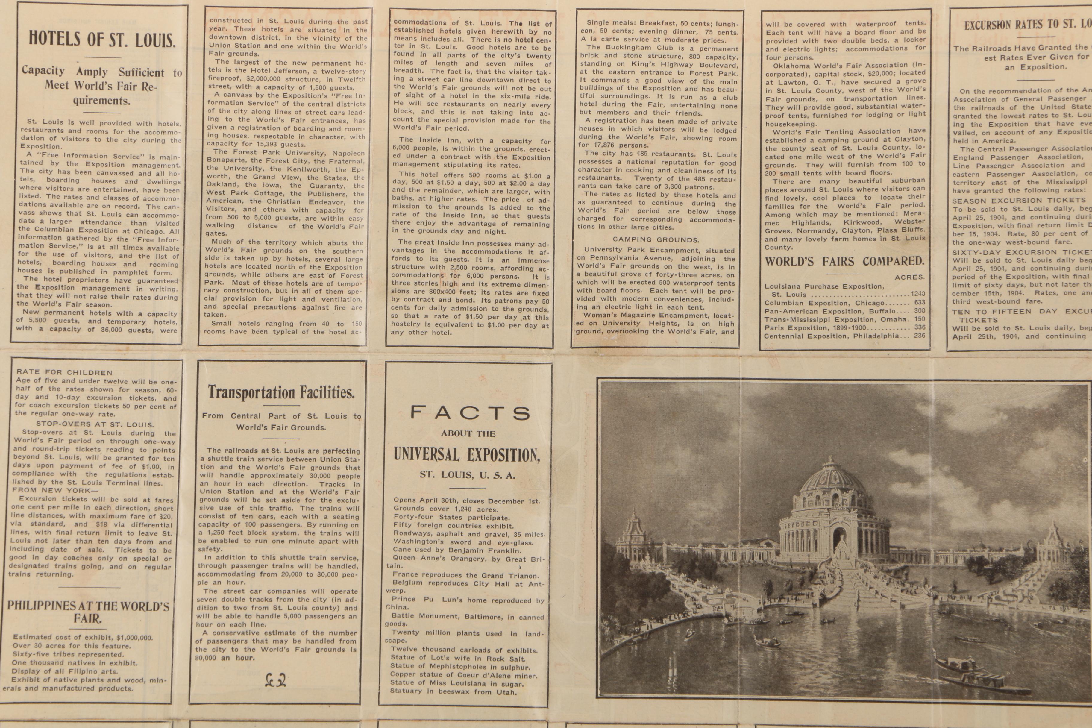 Framed Print of "Ground Plan of the 1904 Louisiana Purchase Exposition"