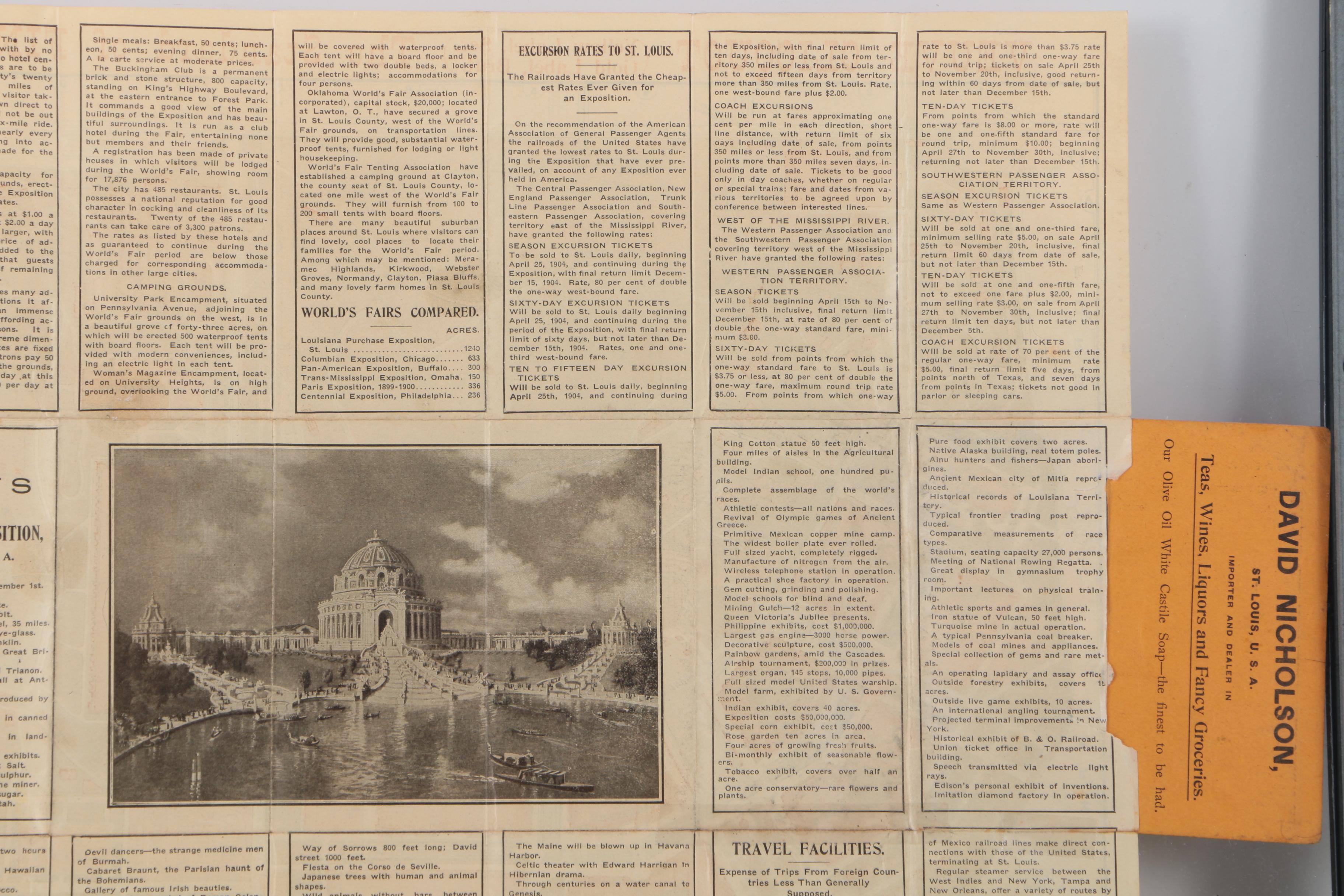 Framed Print of "Ground Plan of the 1904 Louisiana Purchase Exposition"