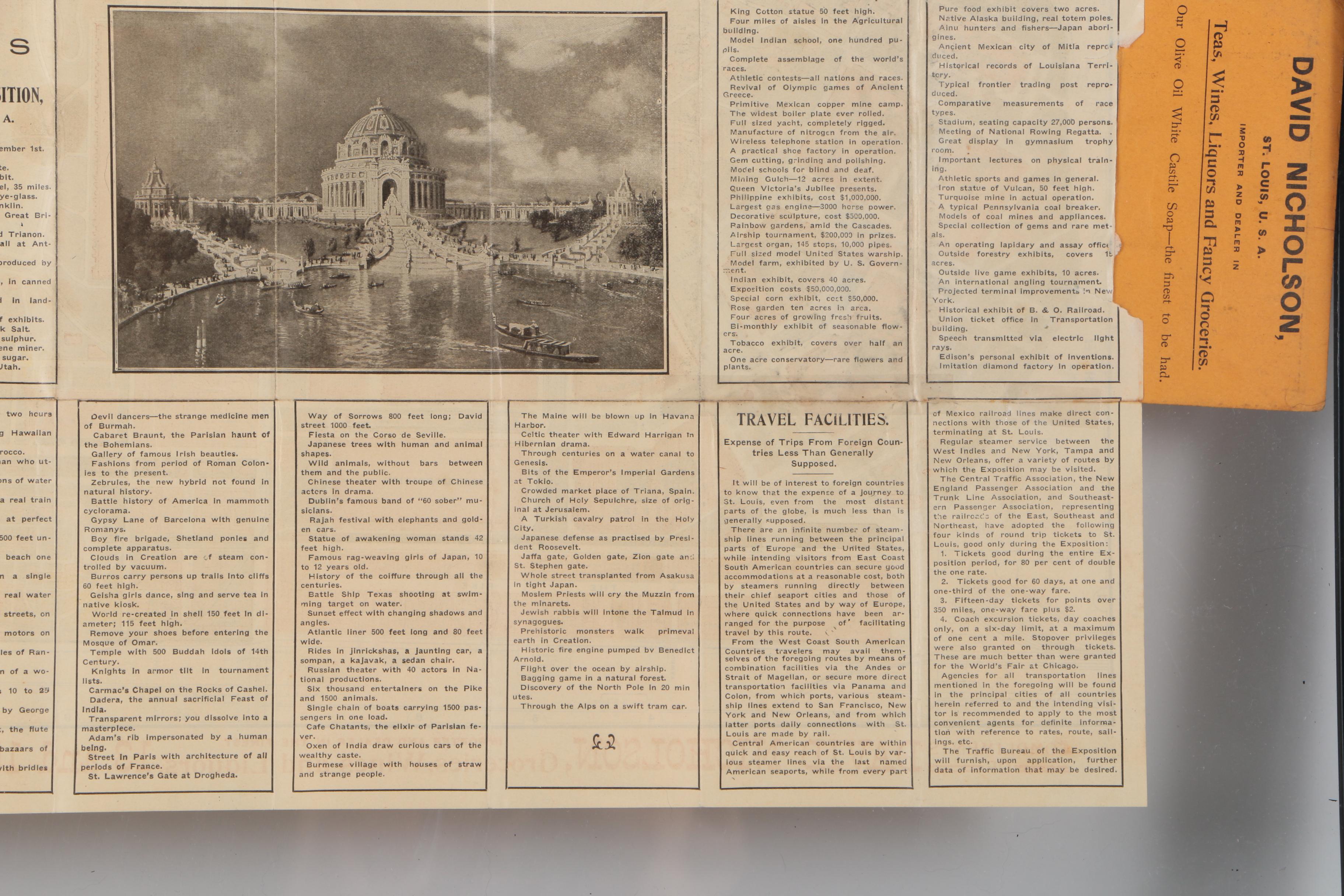 Framed Print of "Ground Plan of the 1904 Louisiana Purchase Exposition"