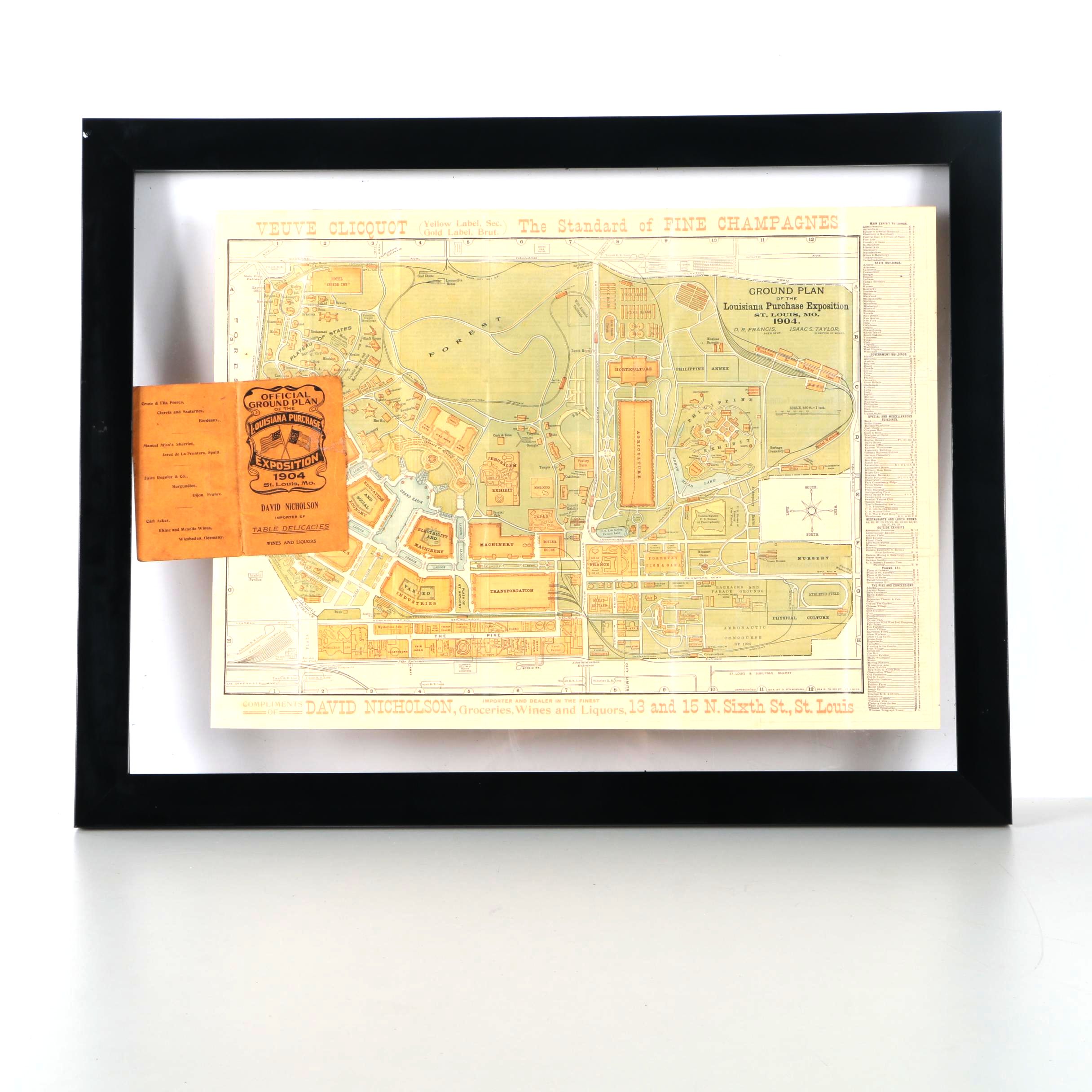 Framed Print of "Ground Plan of the 1904 Louisiana Purchase Exposition"