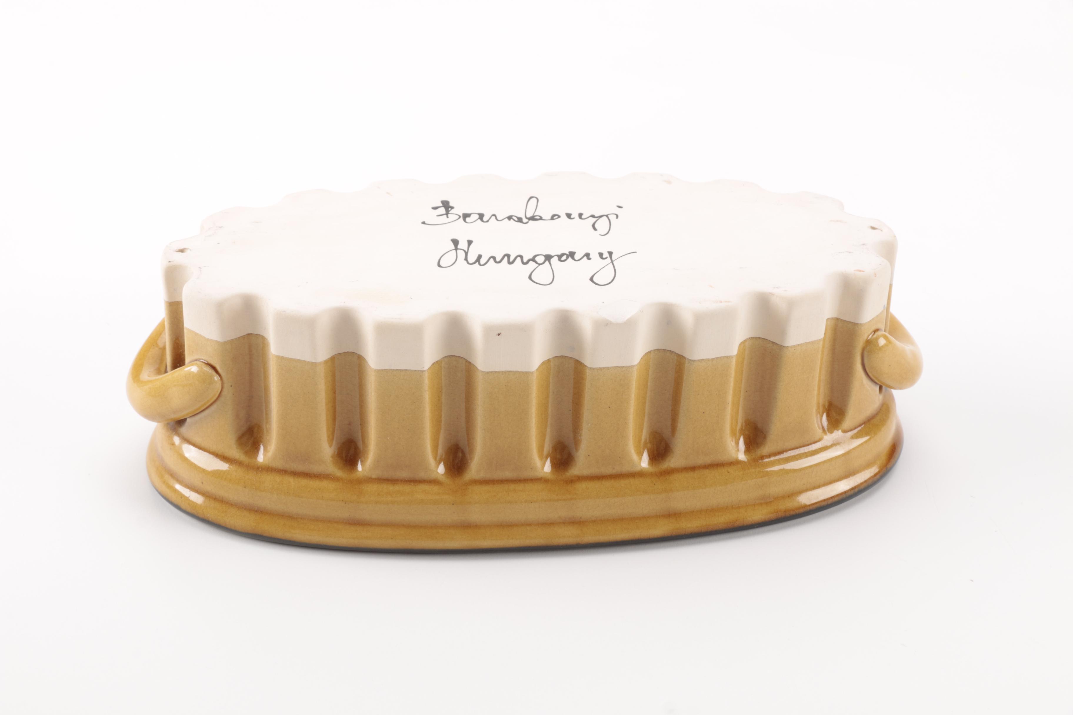 Barakonyi Oval Shaped Pottery Bowl