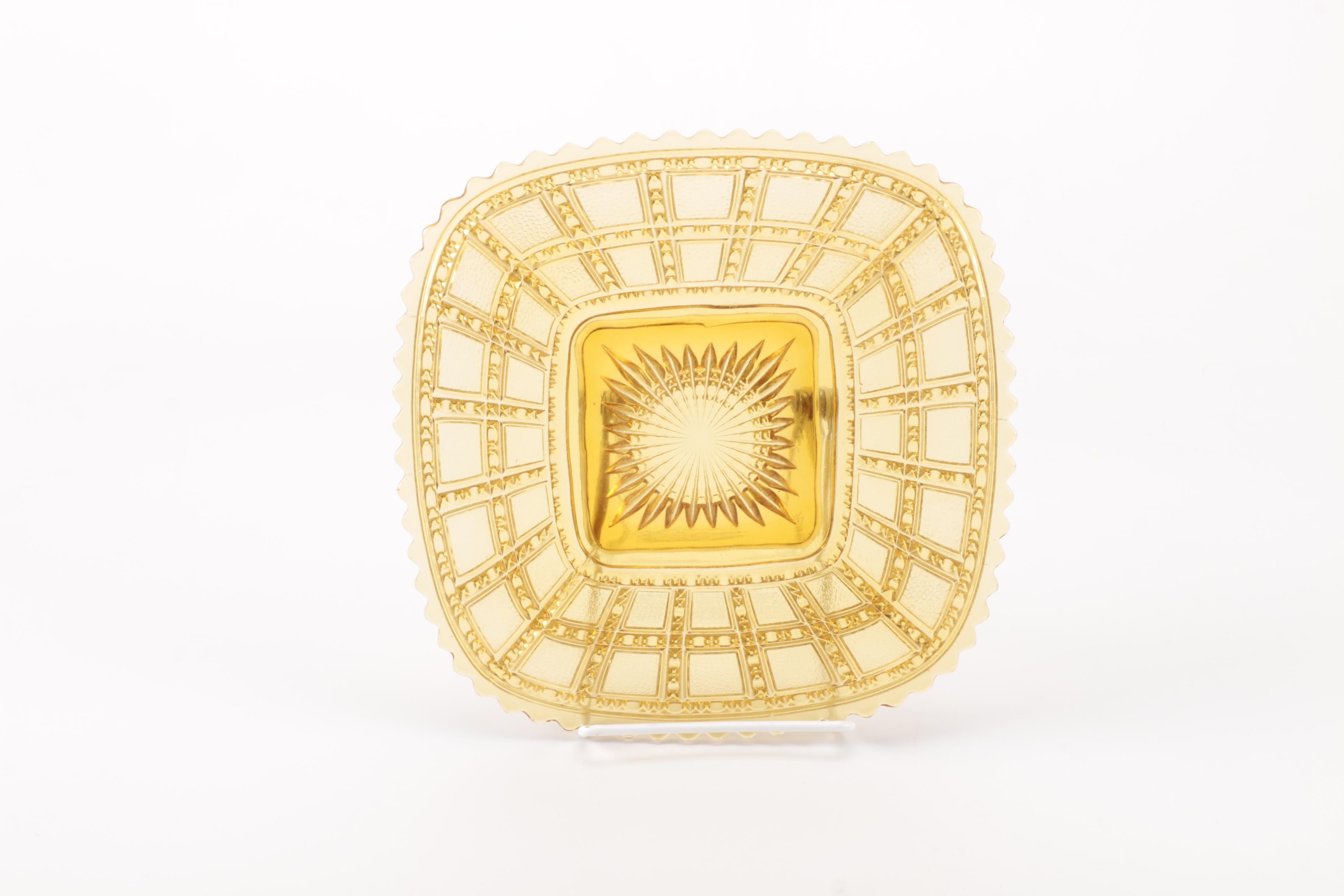 Yellow Depression Glass  Tableware