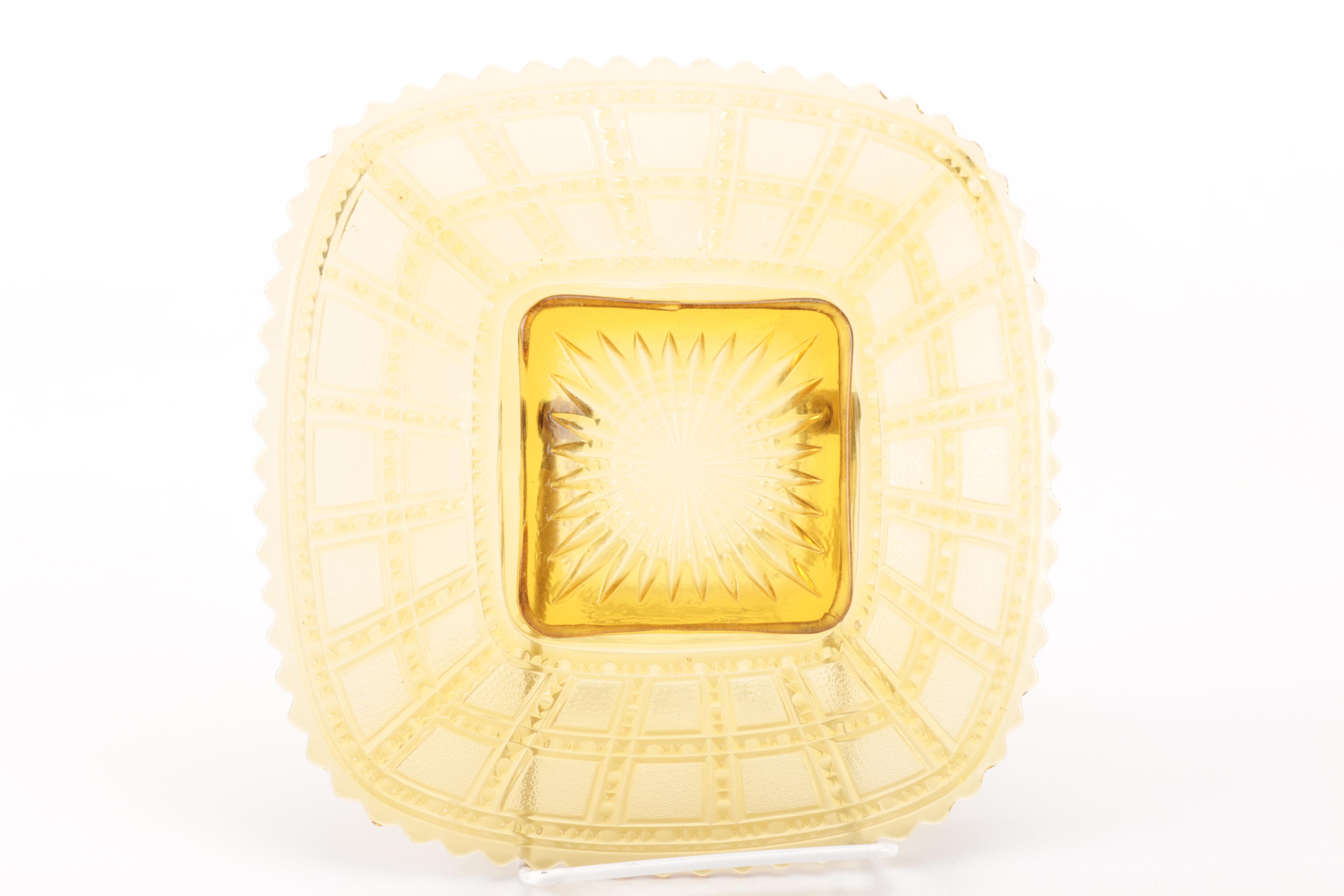 Yellow Depression Glass  Tableware