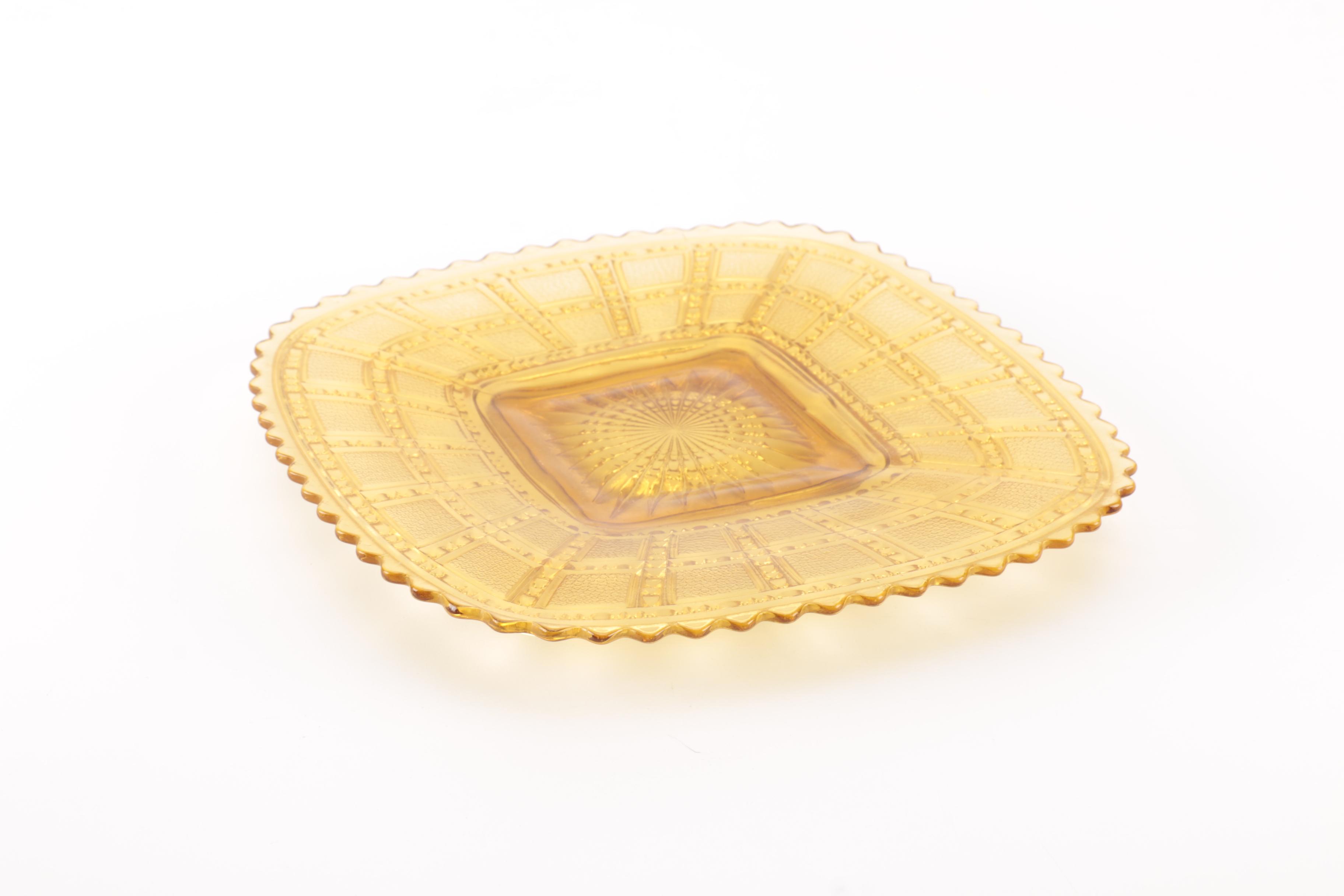 Yellow Depression Glass  Tableware