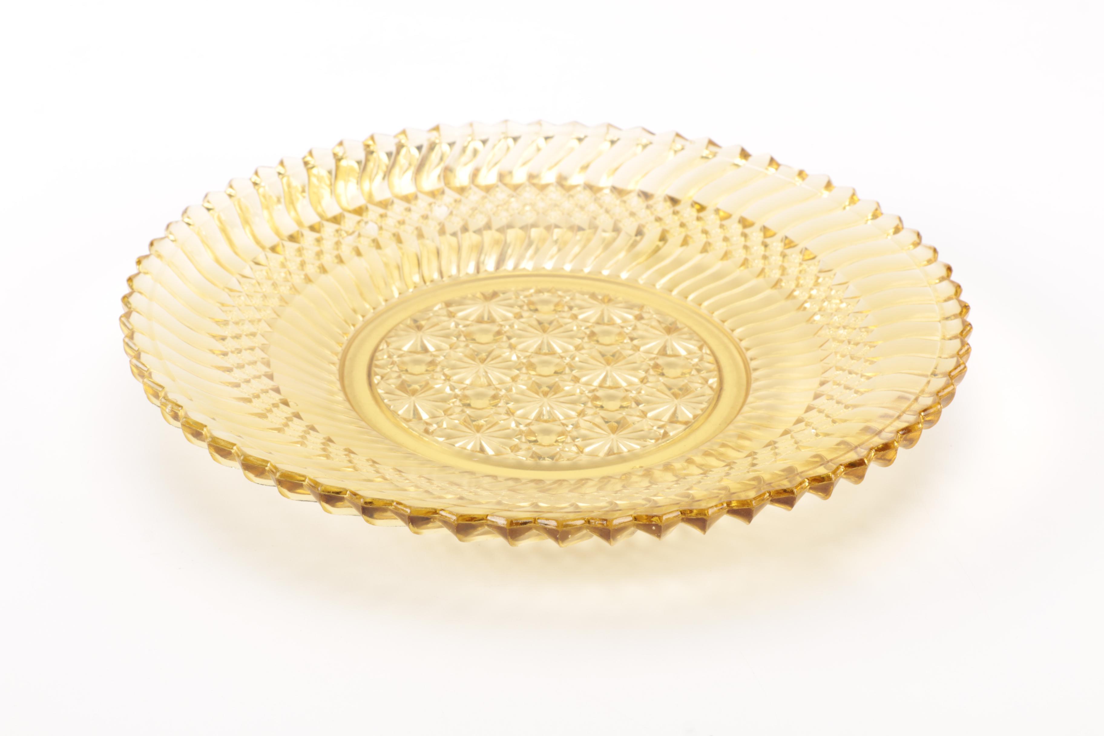 Yellow Depression Glass  Tableware