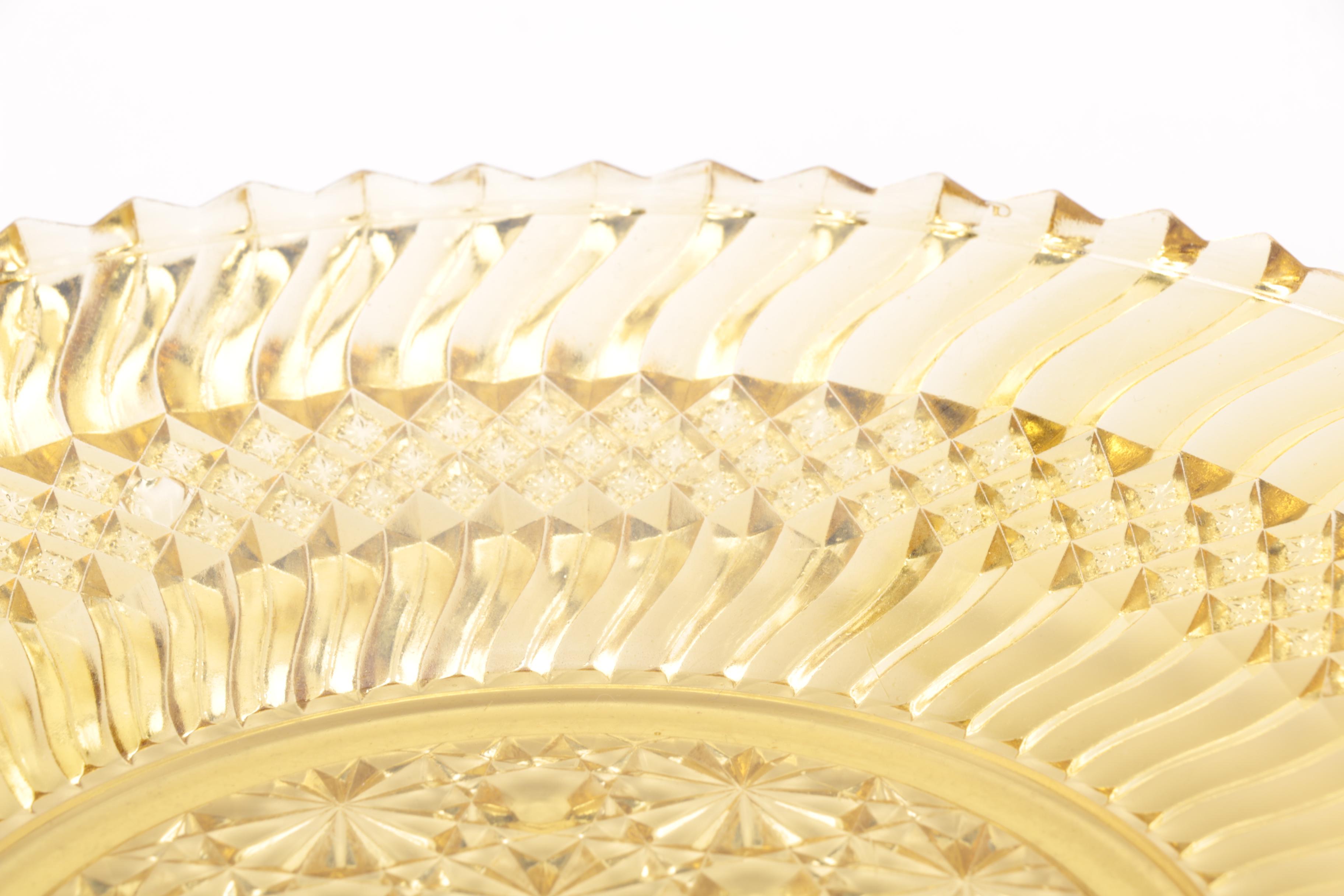 Yellow Depression Glass  Tableware