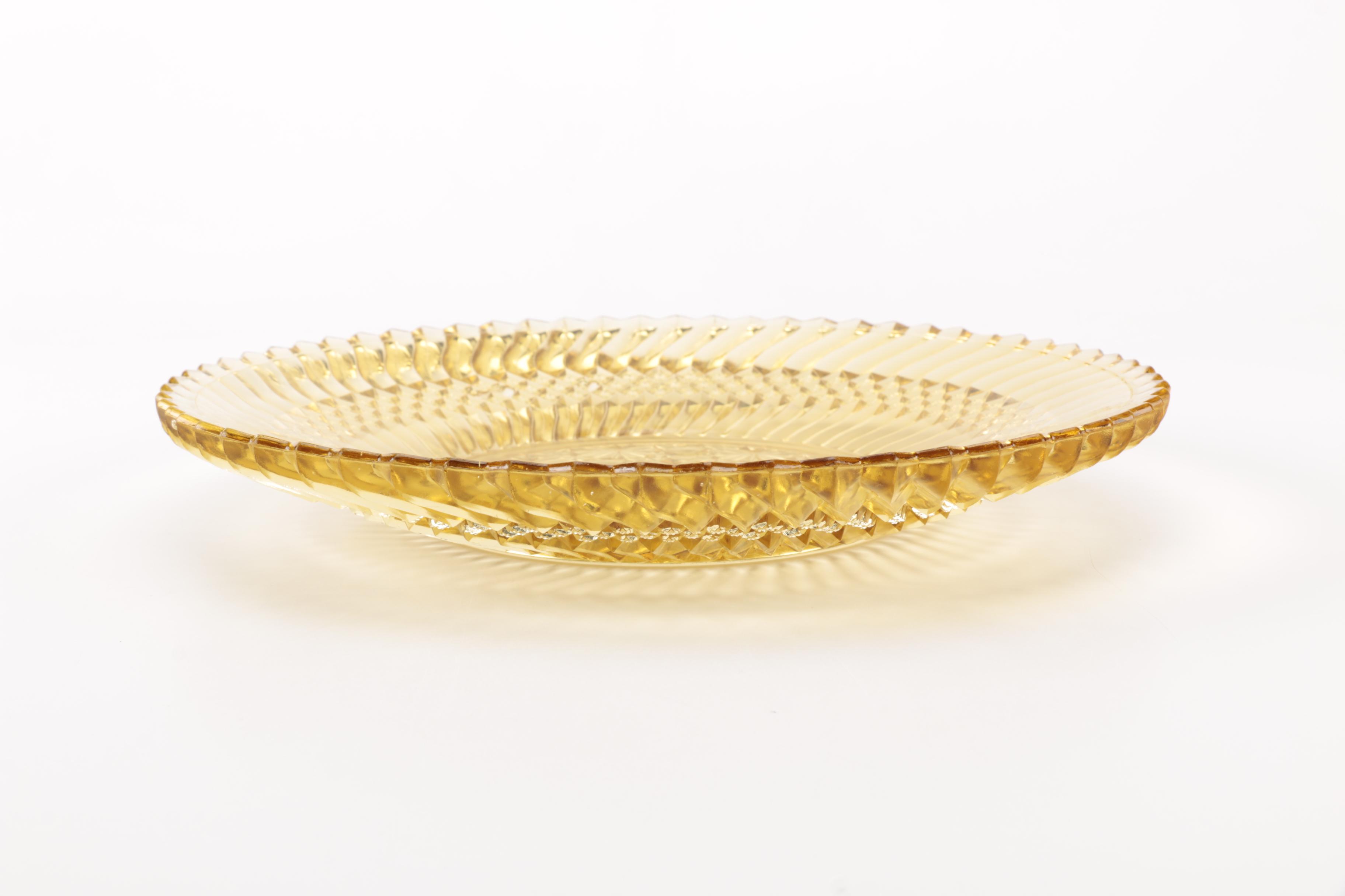 Yellow Depression Glass  Tableware