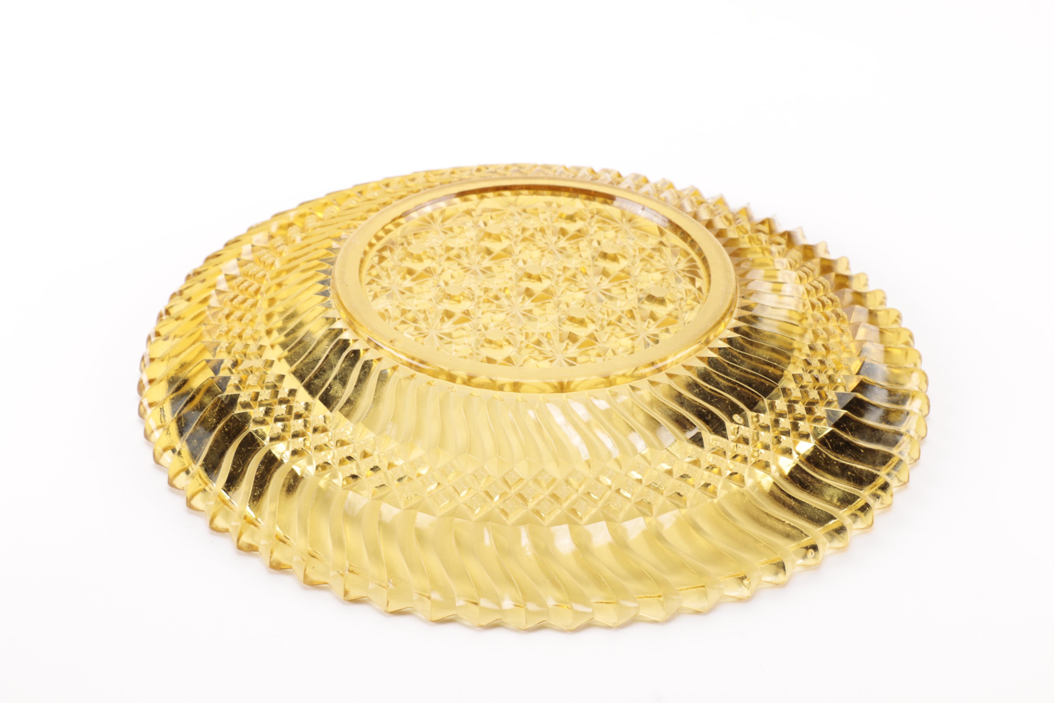 Yellow Depression Glass  Tableware