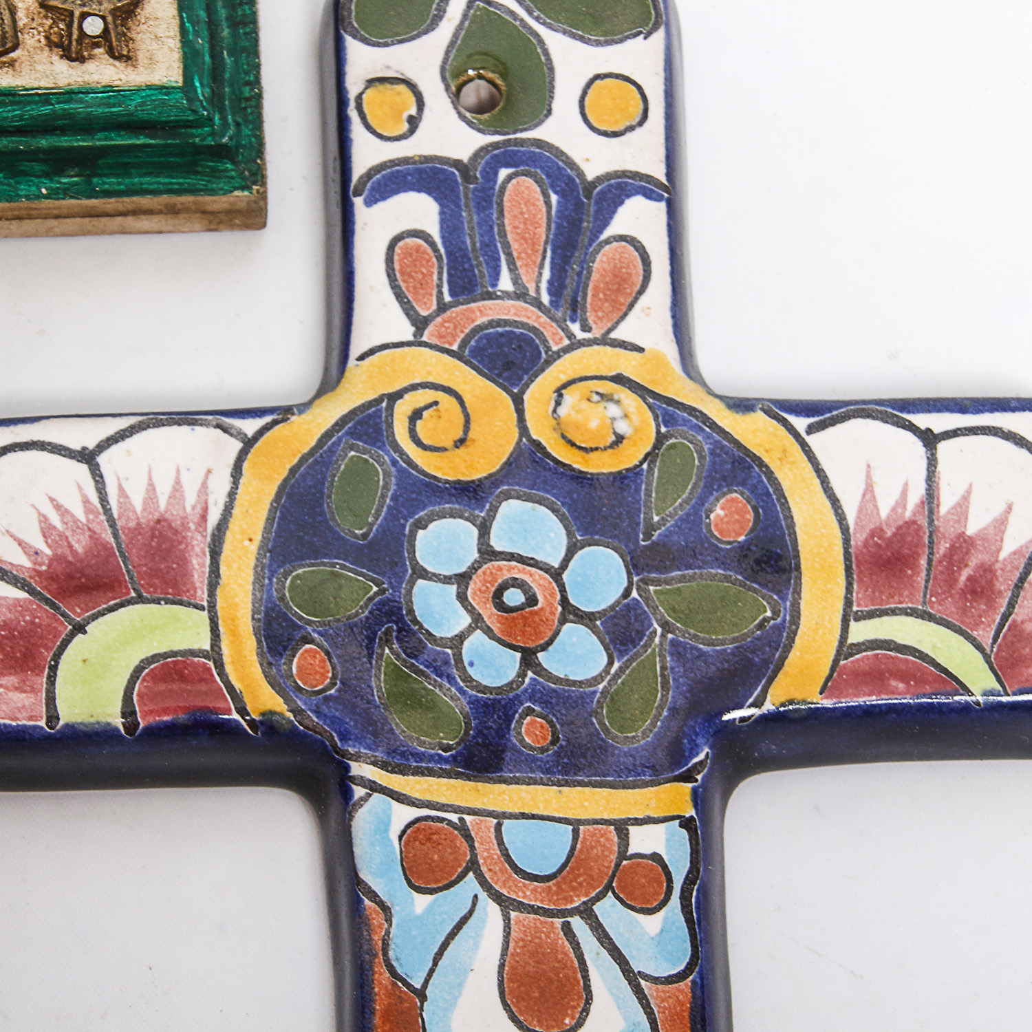 Collection of Vintage Wooden, Metal and Ceramic Folk Art Crosses