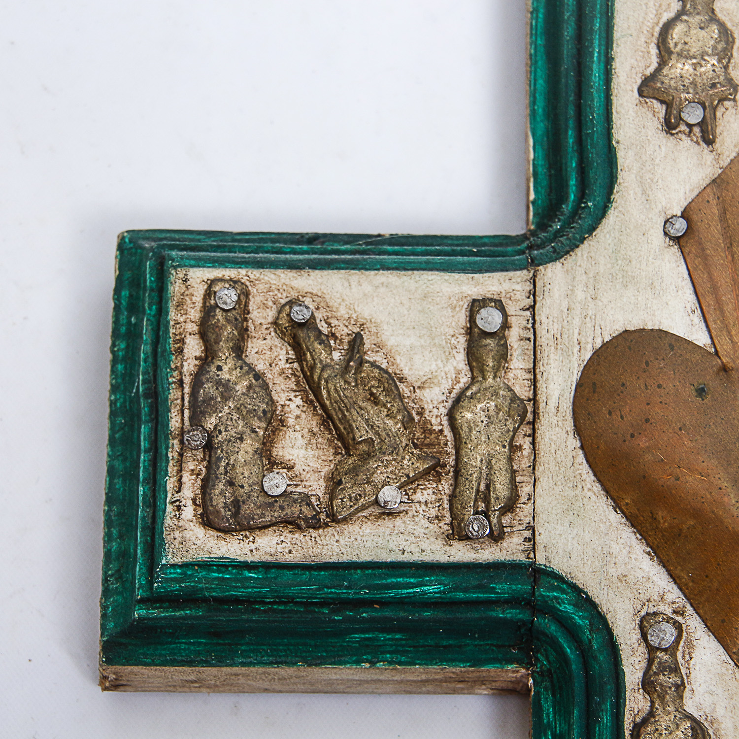 Collection of Vintage Wooden, Metal and Ceramic Folk Art Crosses