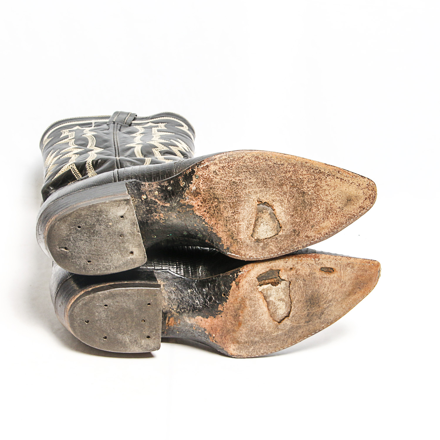 Black Tony Lama Lizard Cowboy Boots