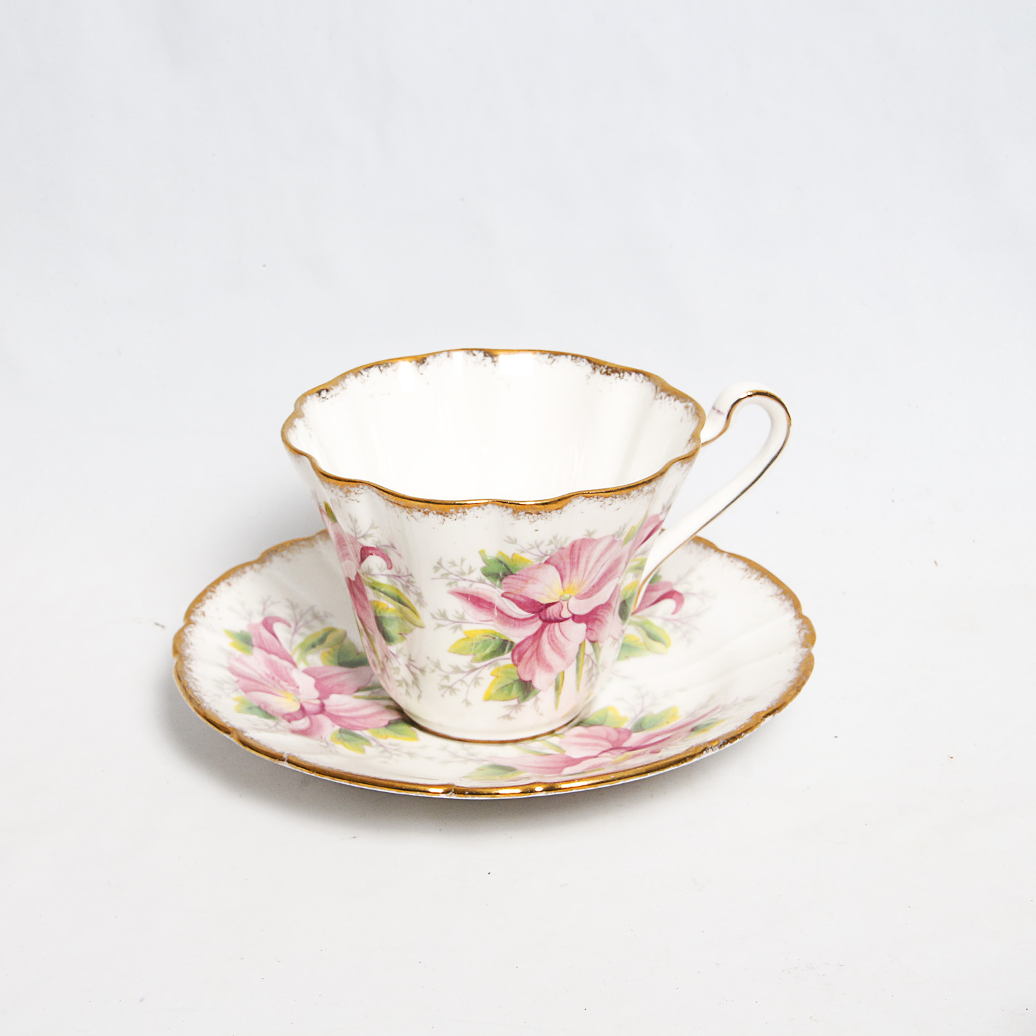 Vintage Teacups and Matching Saucers