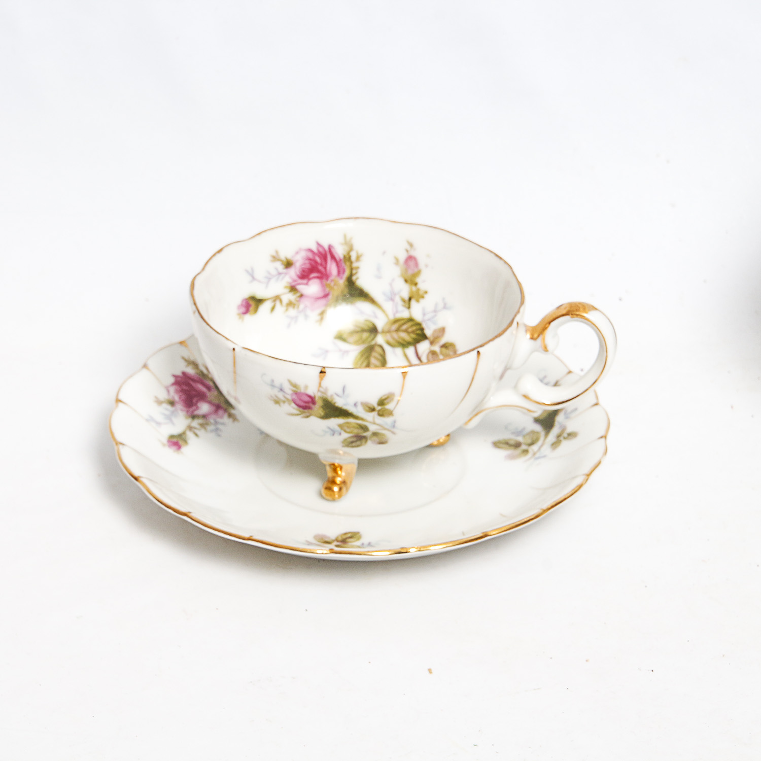 Vintage Teacups and Matching Saucers