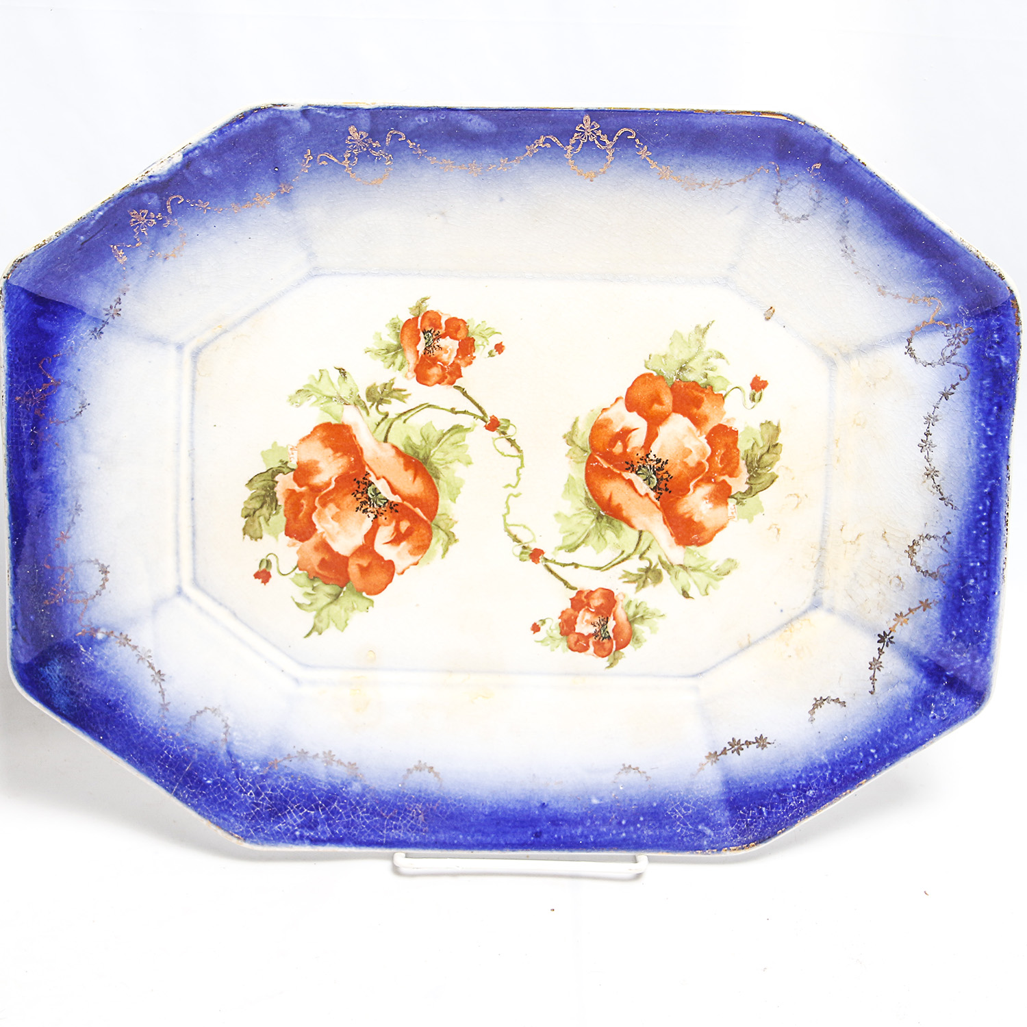 JLmenau Cobalt Tray and La Francaise Flow Blue Floral Platter
