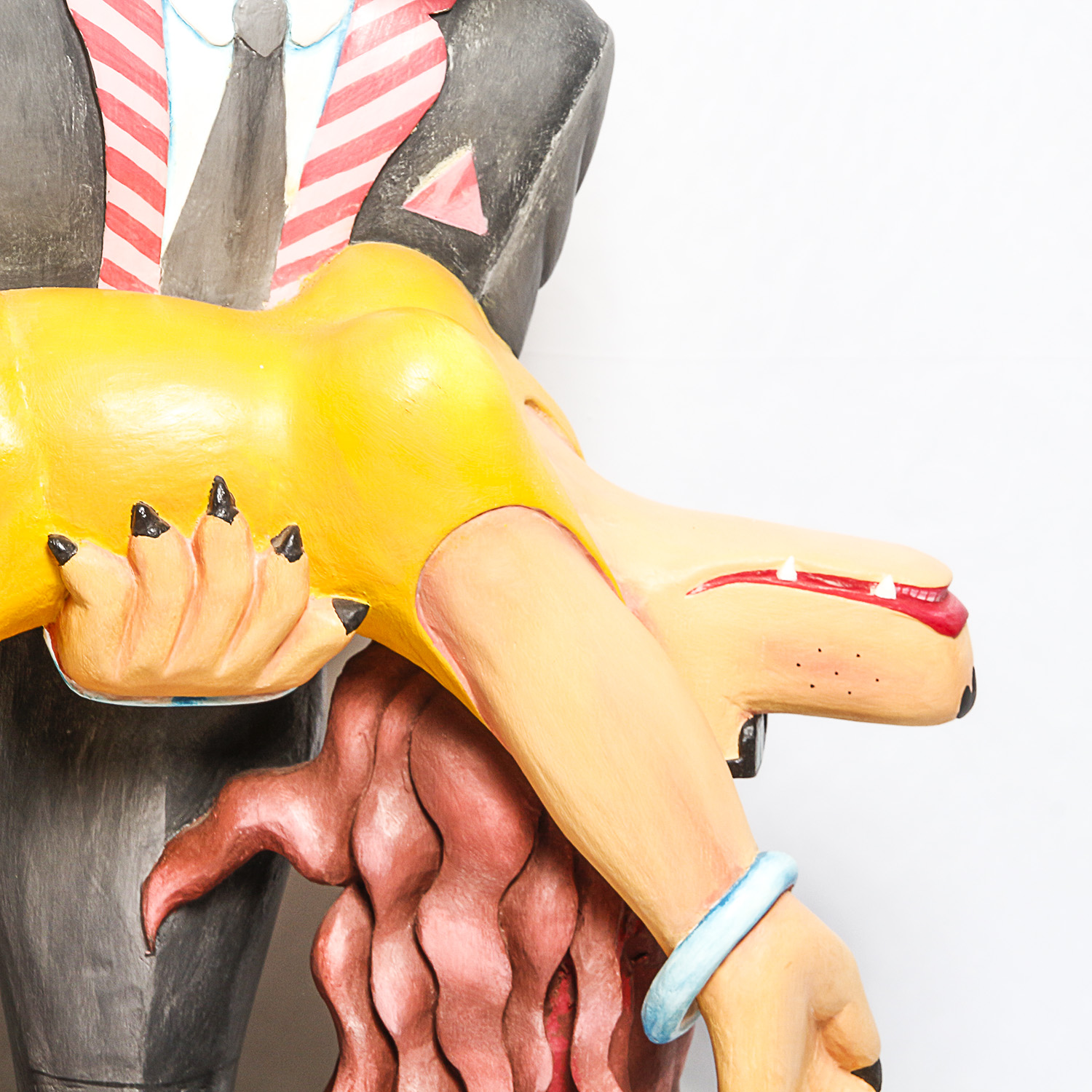 Large Markus Pierson Signed Sculpture of Dancing Dog Couple