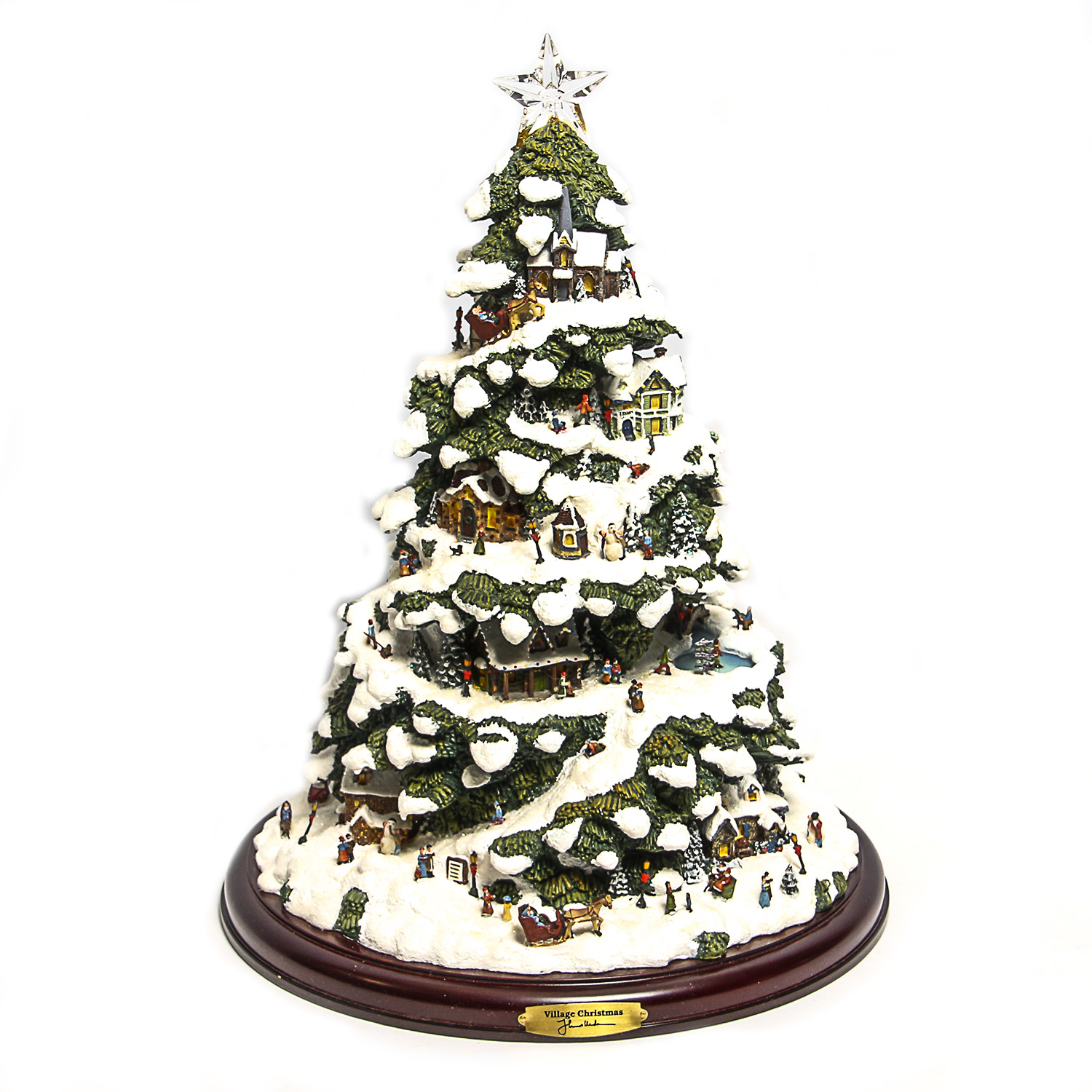 Thomas Kinkade "Village Christmas" Illuminated Tree