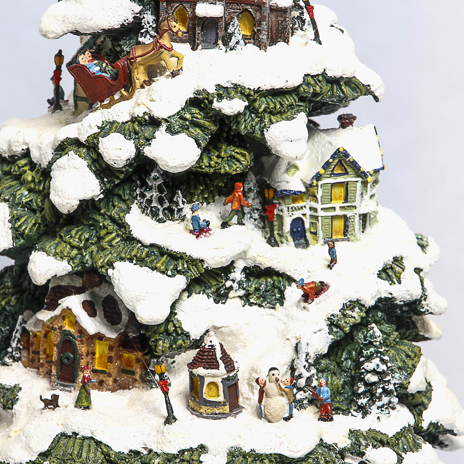 Thomas Kinkade "Village Christmas" Illuminated Tree