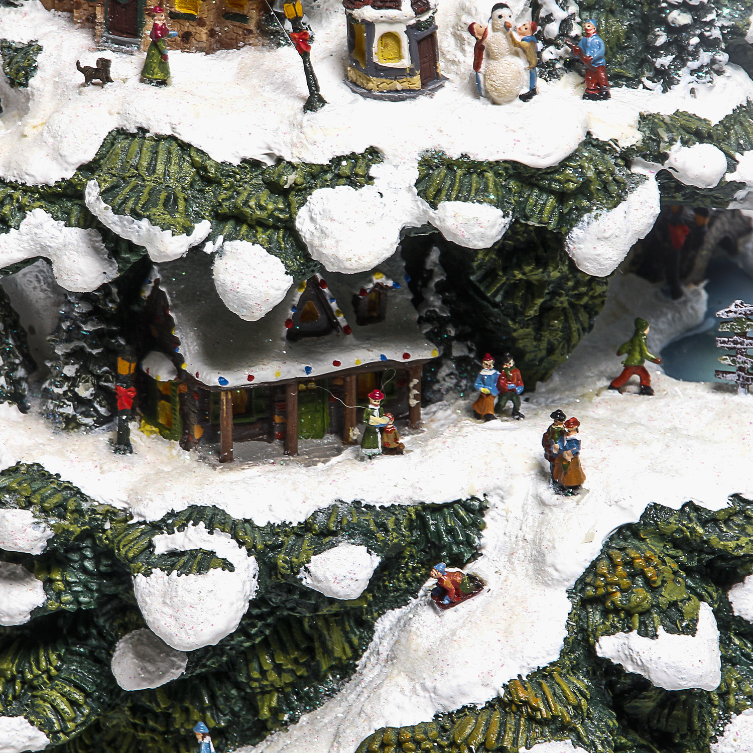 Thomas Kinkade "Village Christmas" Illuminated Tree