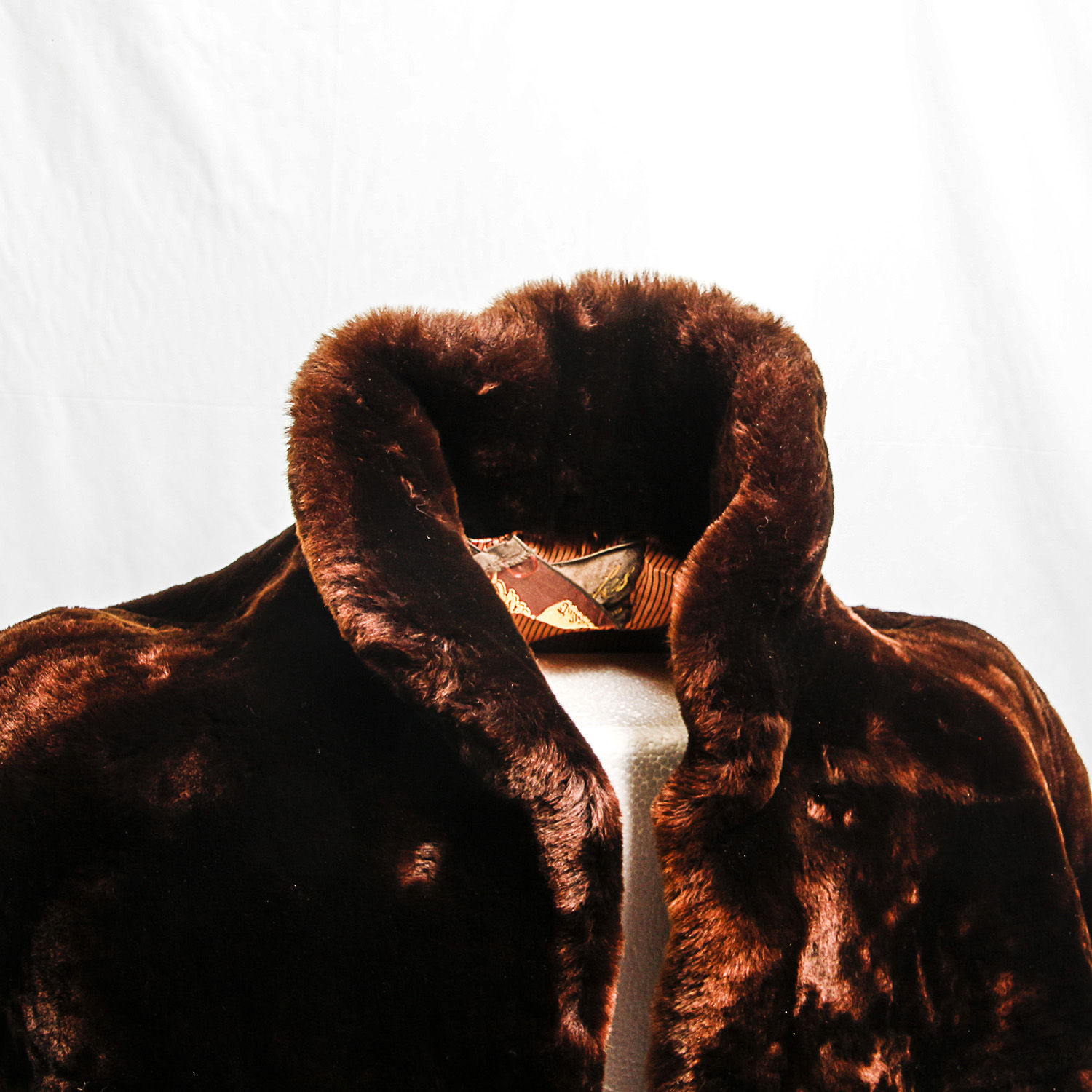 Vintage Chocolate Brown Mouton Bolero