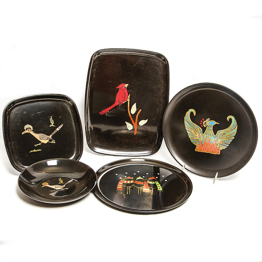 Vintage Couroc of Monterey Resin Trays