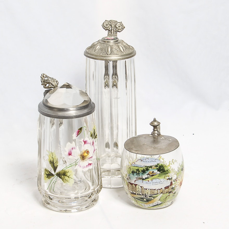 Vintage German Glass Steins