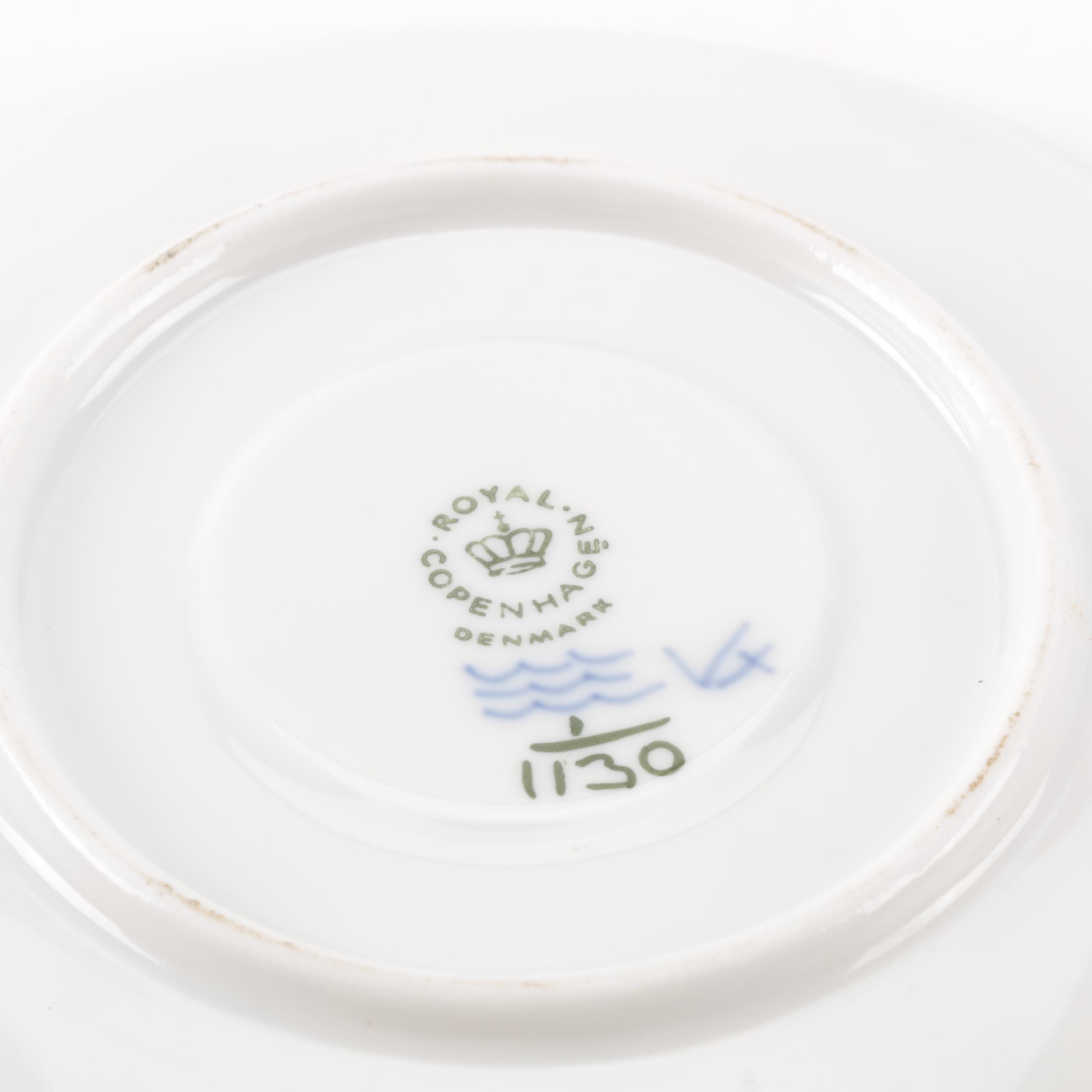 Circa 1930 Royal Copenhagen Porcelain Teacup and Saucer