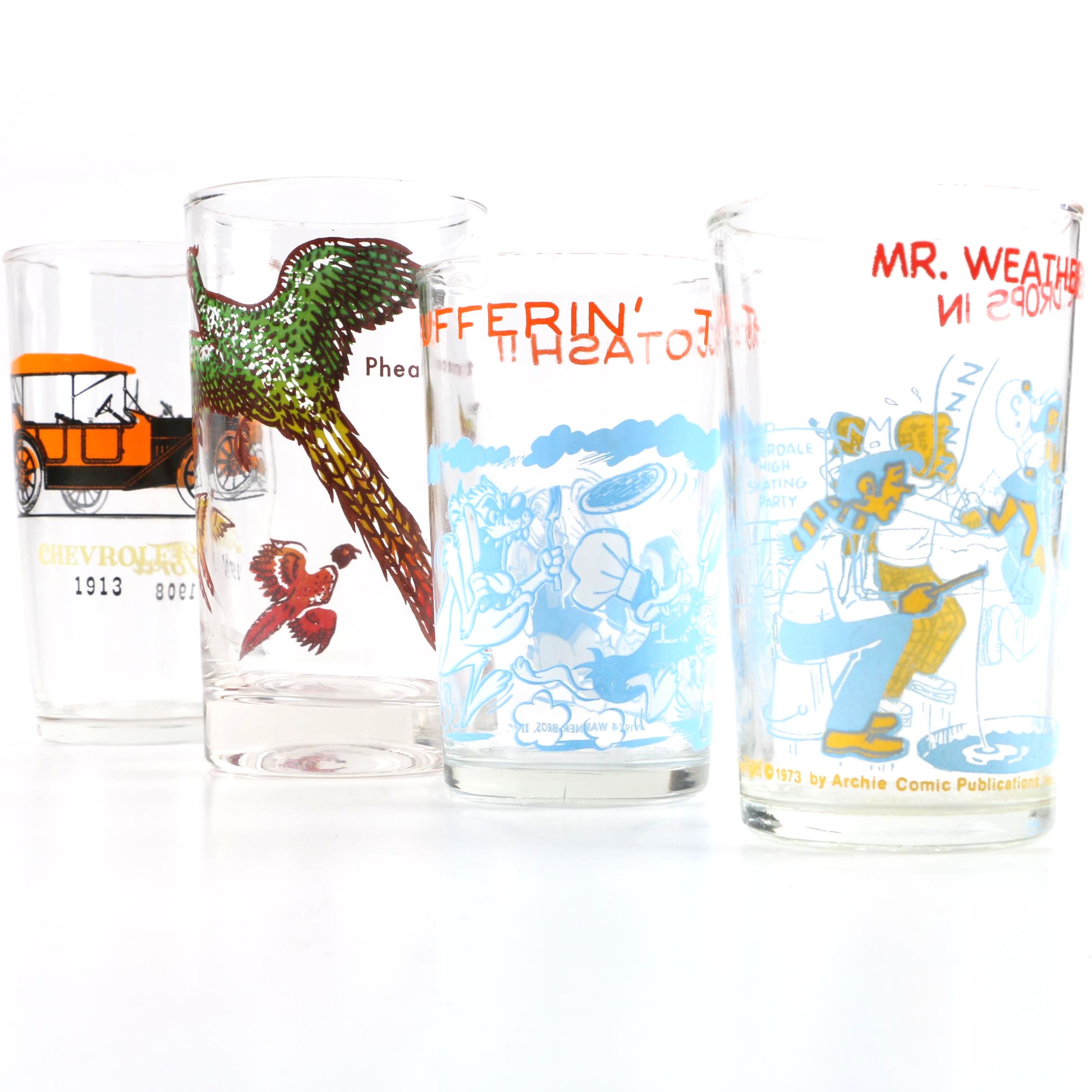 Vintage Printed Glassware