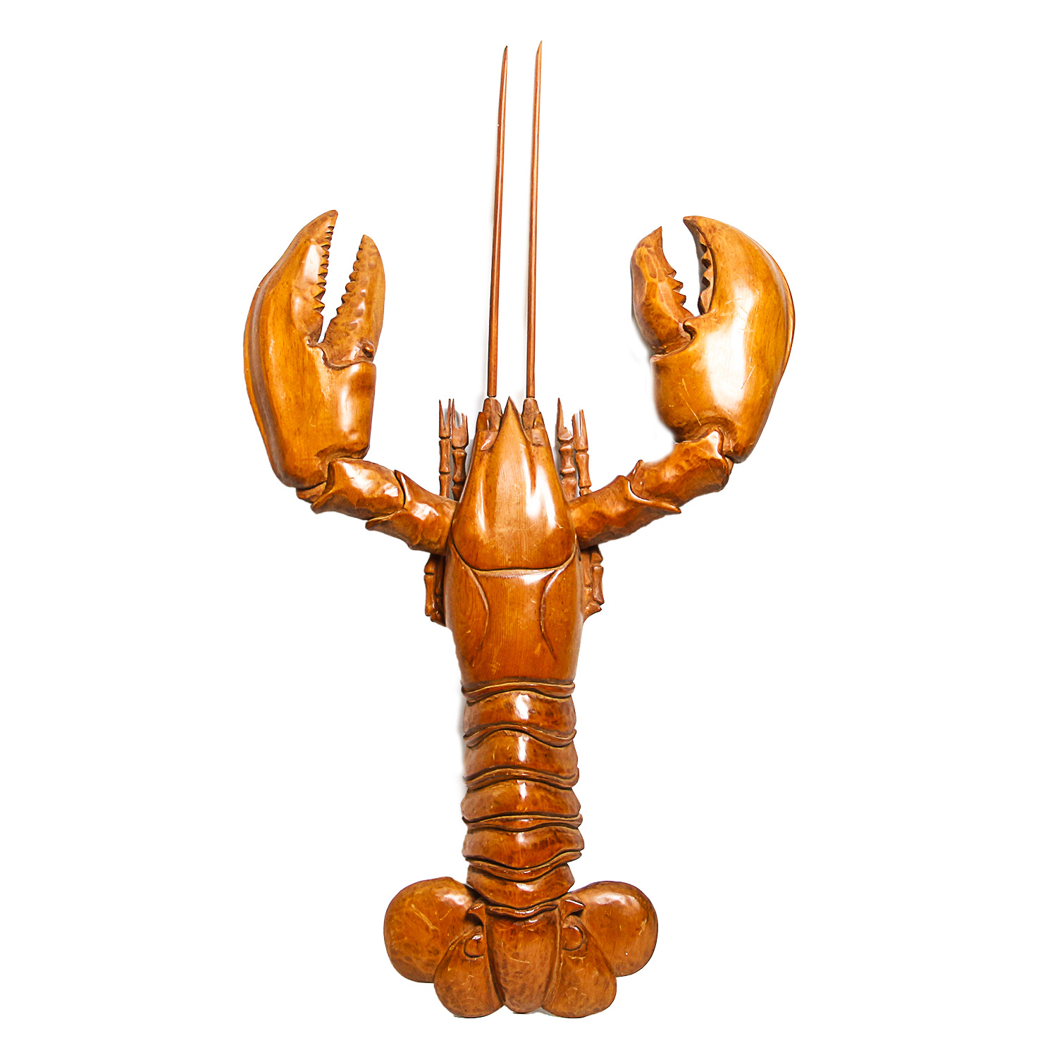 Large Hand-Carved Wooden Sea Creatures