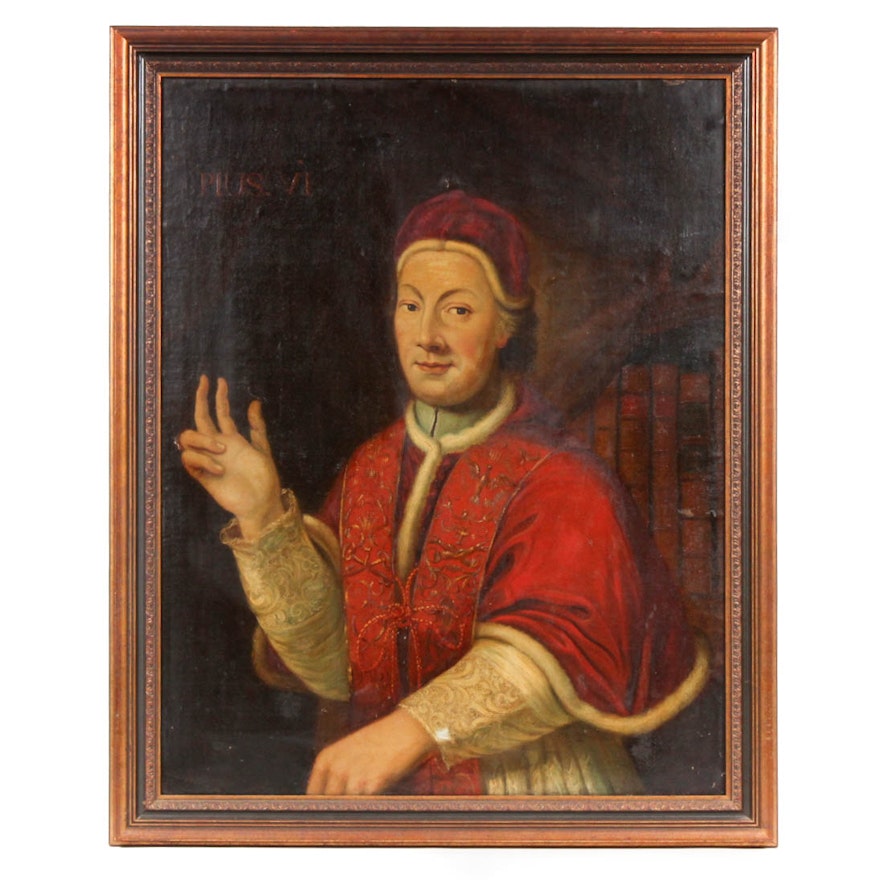 Louis-Jean-François Lagrenée Oil Painting "Pope Pius VI"