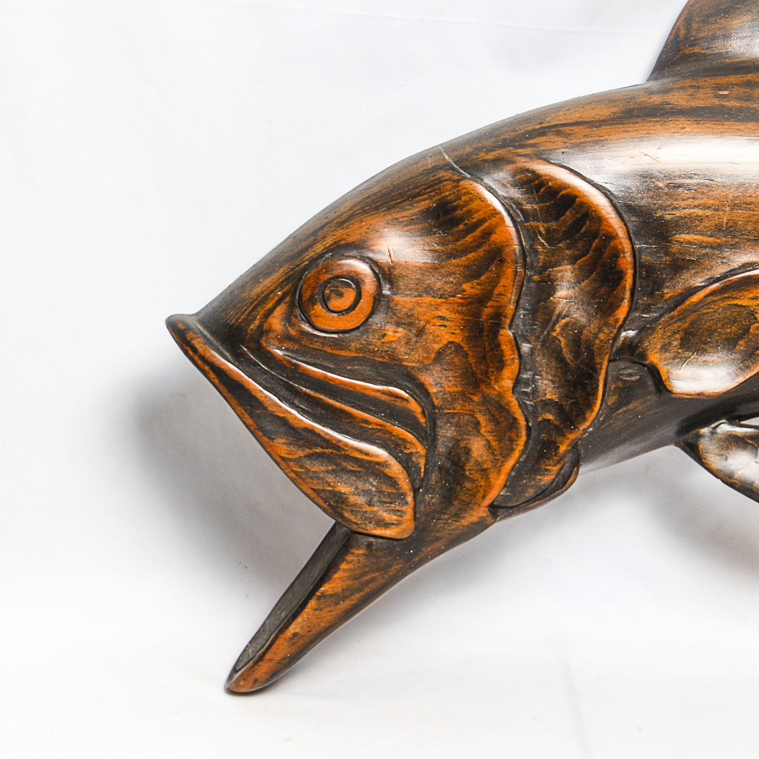 Large Hand-Carved Wooden Sea Creatures