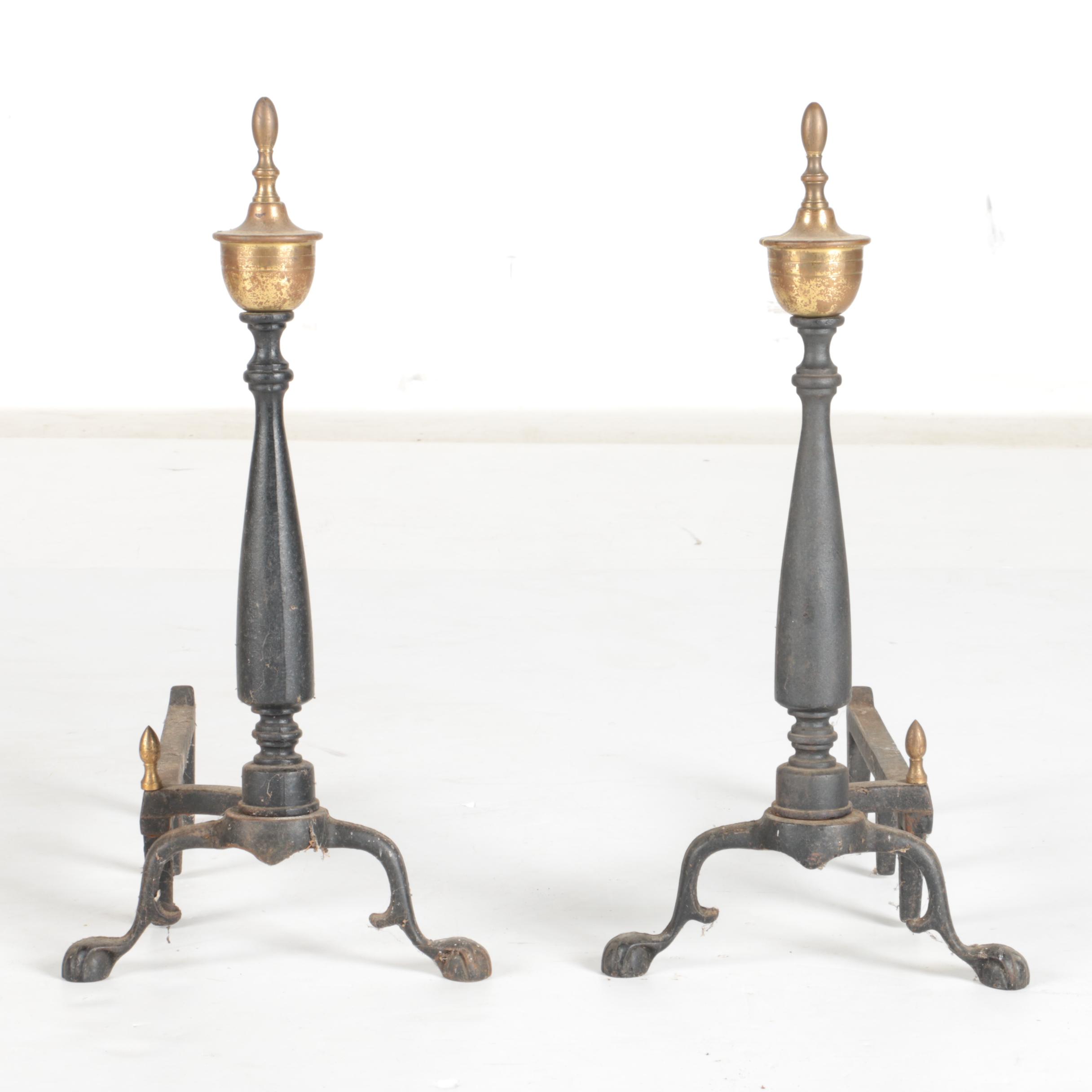 Vintage Fireplace Accessories and a Brass Bucket