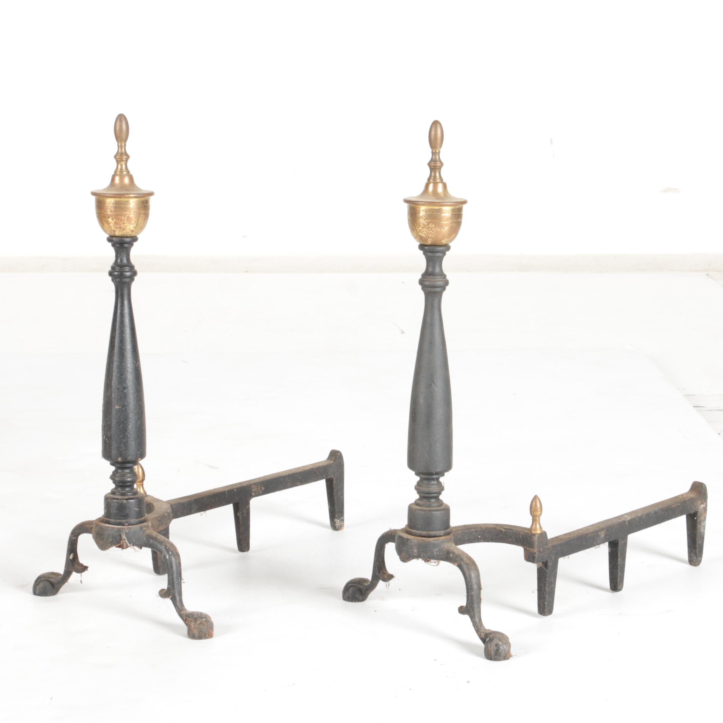 Vintage Fireplace Accessories and a Brass Bucket