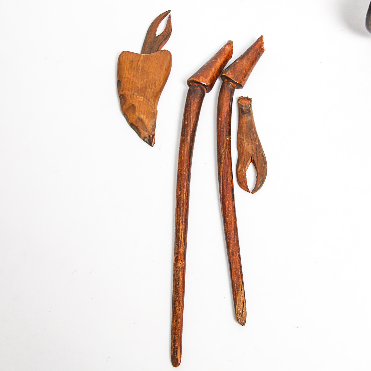 Large Hand-Carved Wooden Sea Creatures