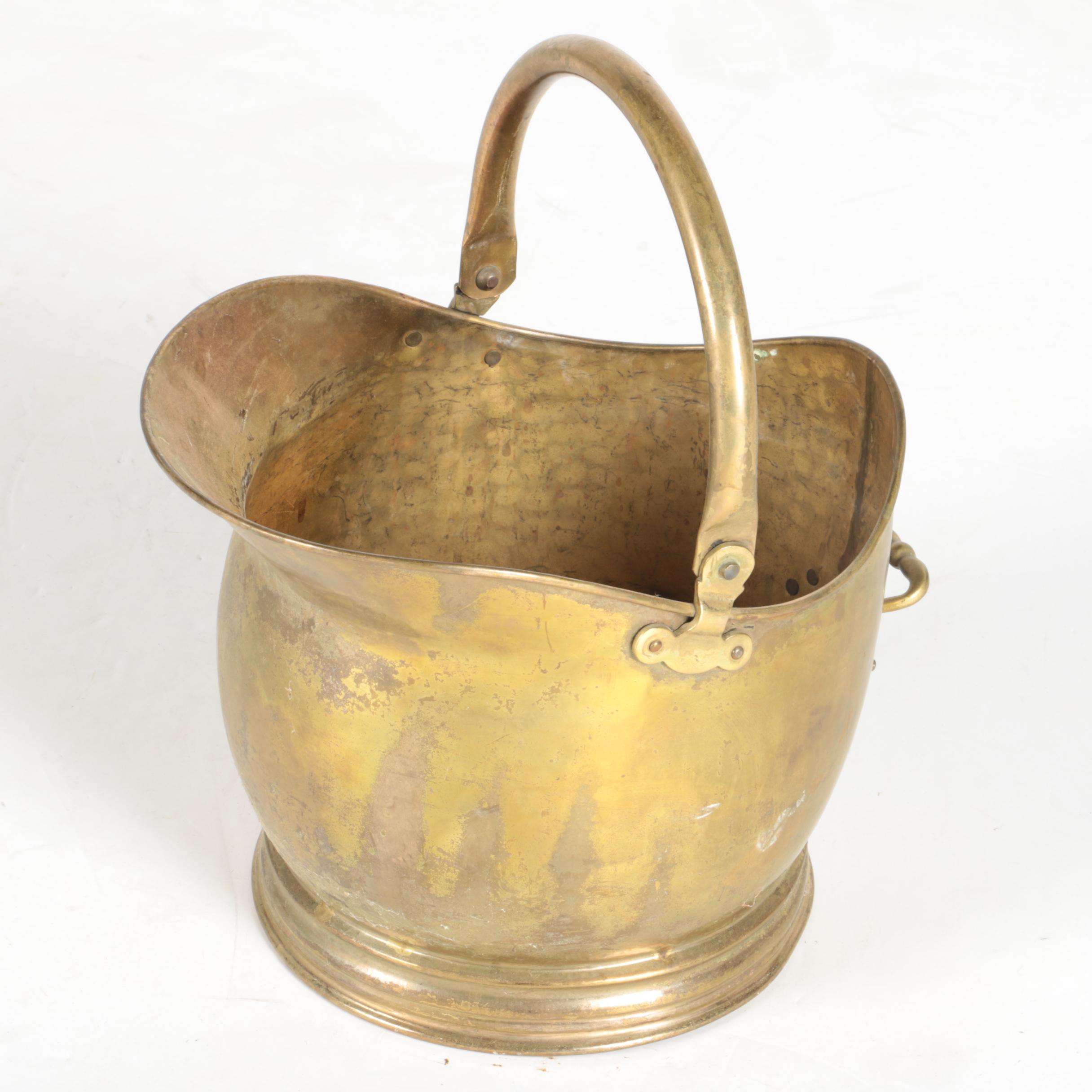 Vintage Fireplace Accessories and a Brass Bucket