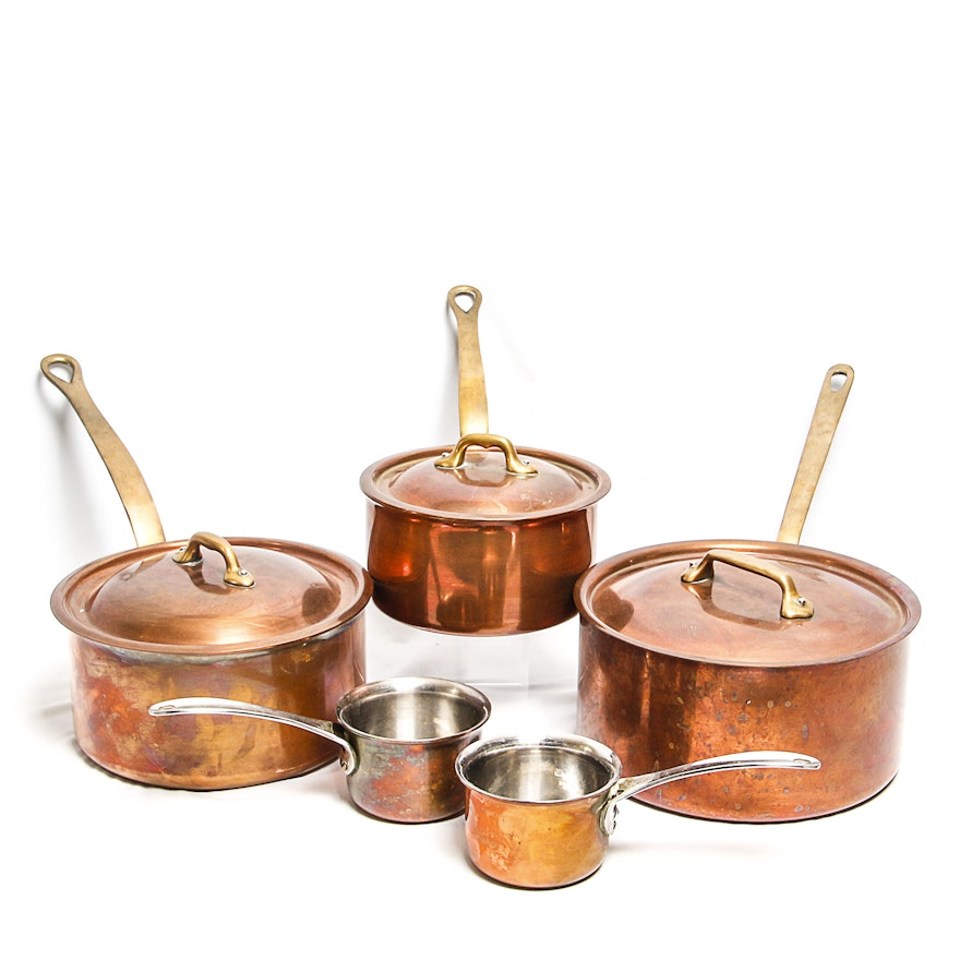 Williams-Sonoma and Dansk Copper Sauce Pans