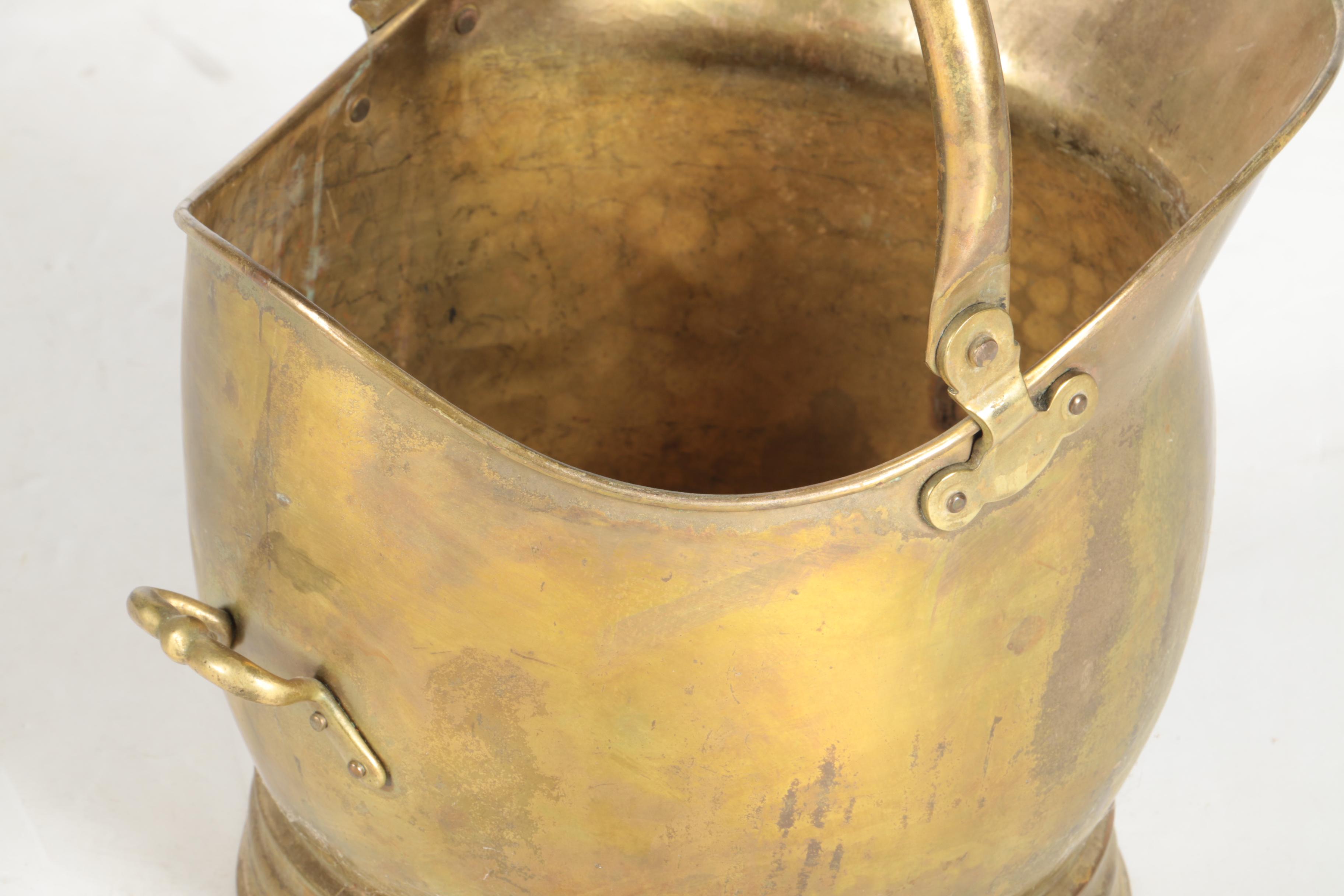 Vintage Fireplace Accessories and a Brass Bucket