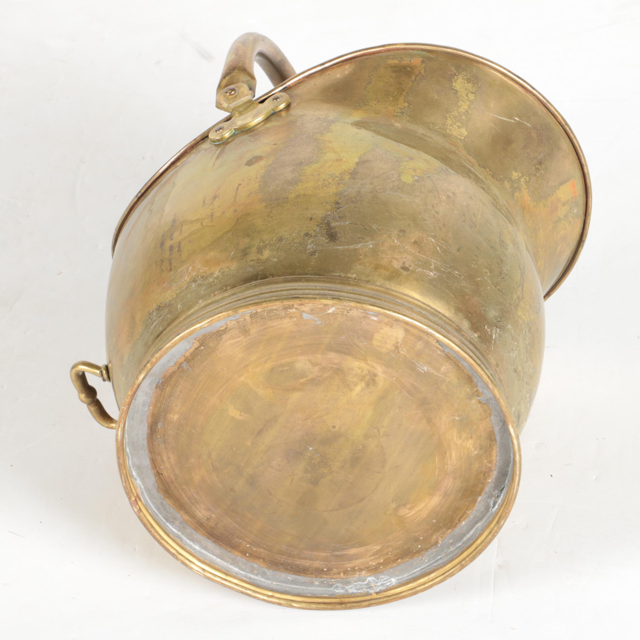 Vintage Fireplace Accessories and a Brass Bucket