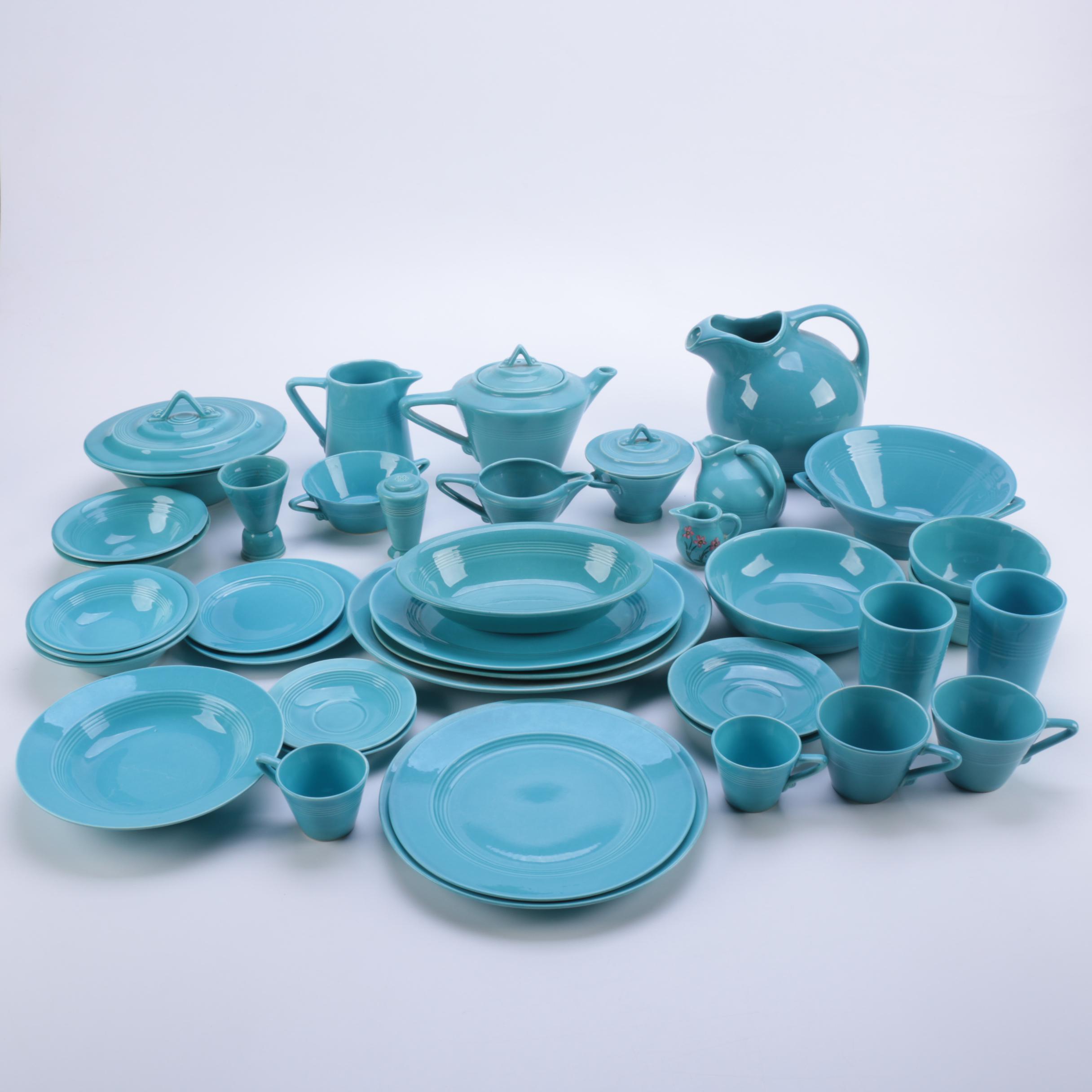 Vintage Homer Laughlin "Harlequin Turquoise" Ceramic Tableware