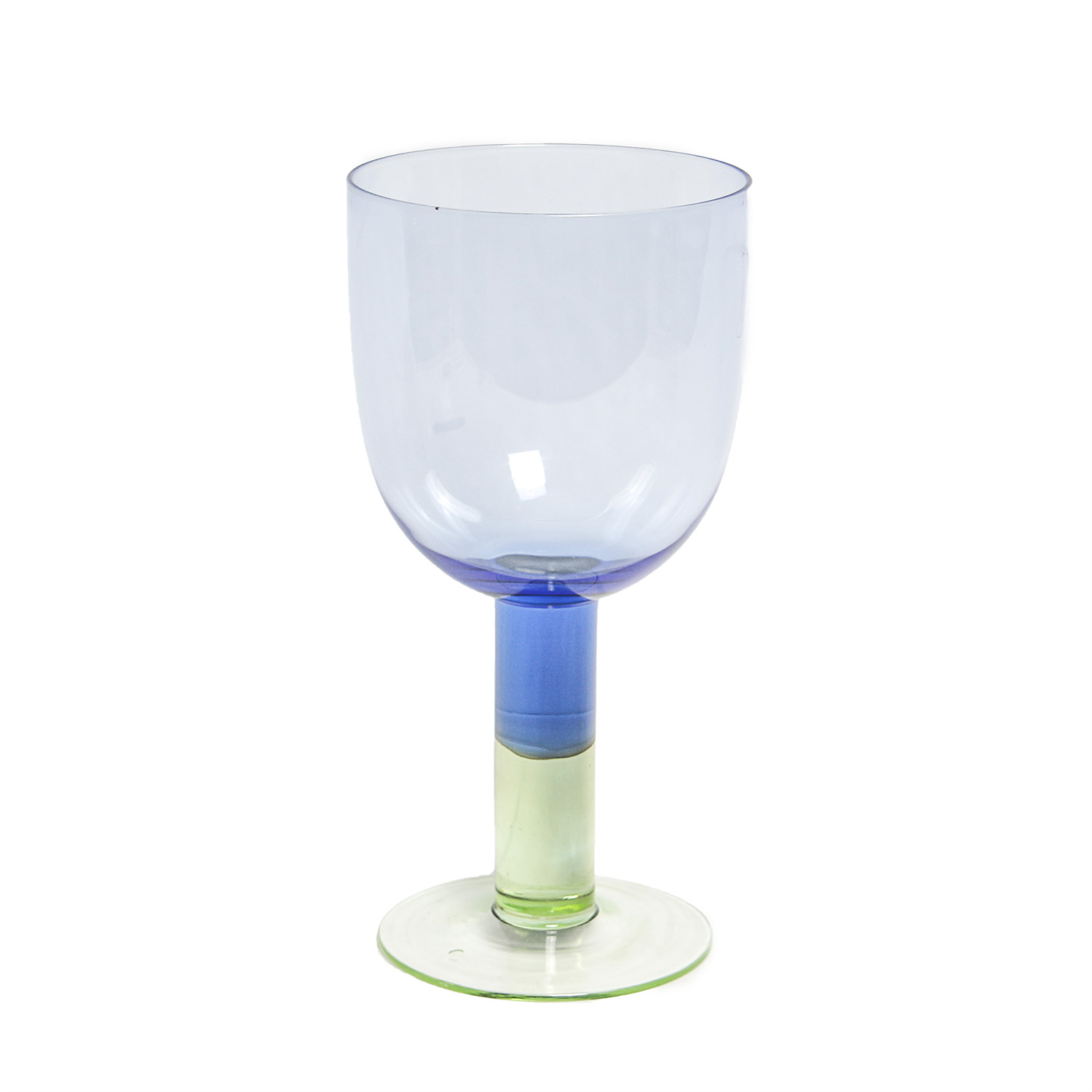 Green and Blue Wine Glasses