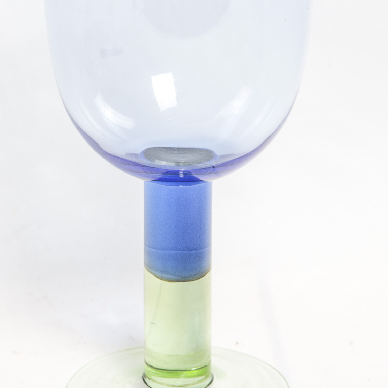 Green and Blue Wine Glasses