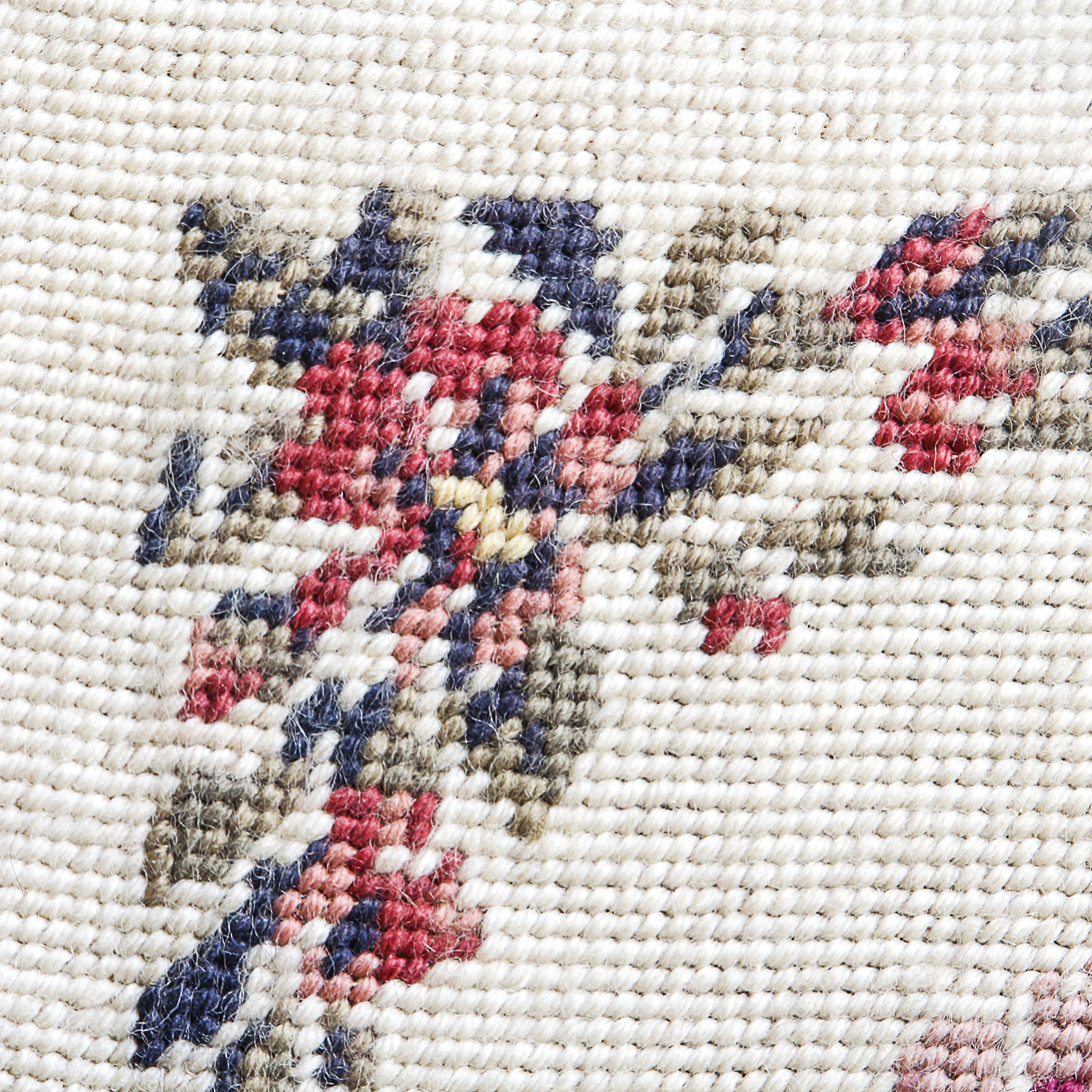 Large Vintage Framed Needlepoint Embroidery