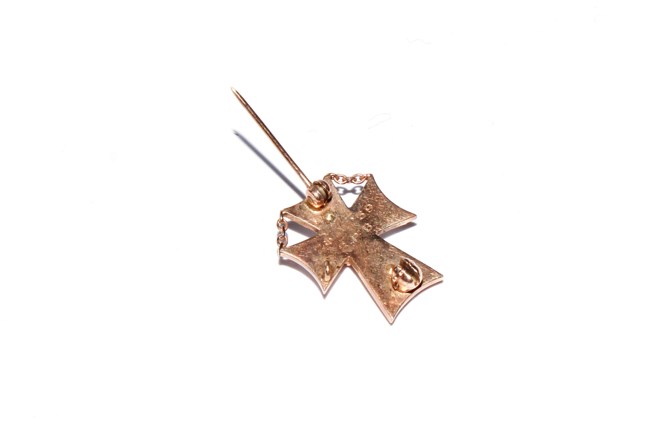 Pair of 10K Gold Fraternal Order Pinbacks