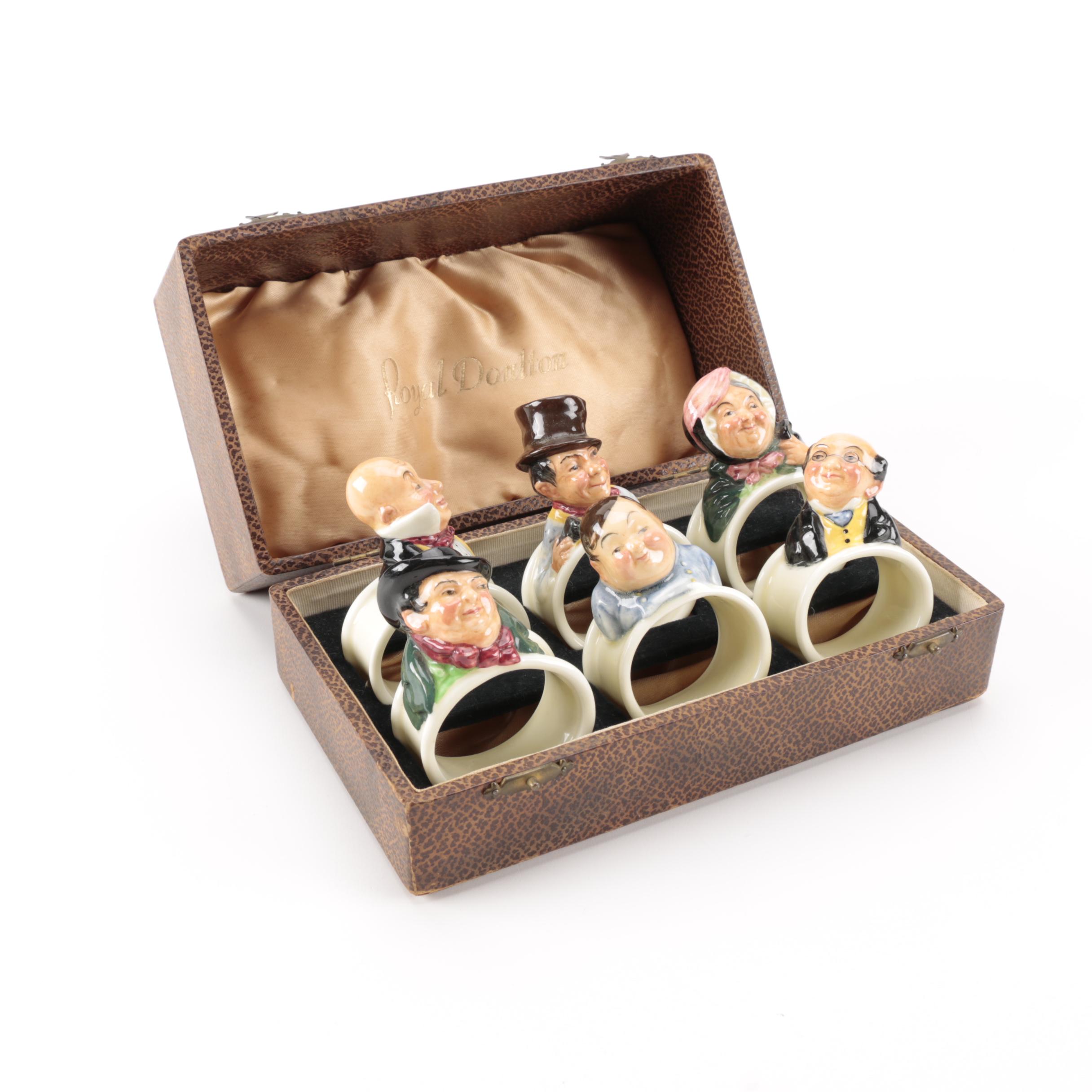 Royal Doulton Napkin Rings Featuring Charles Dickens Characters
