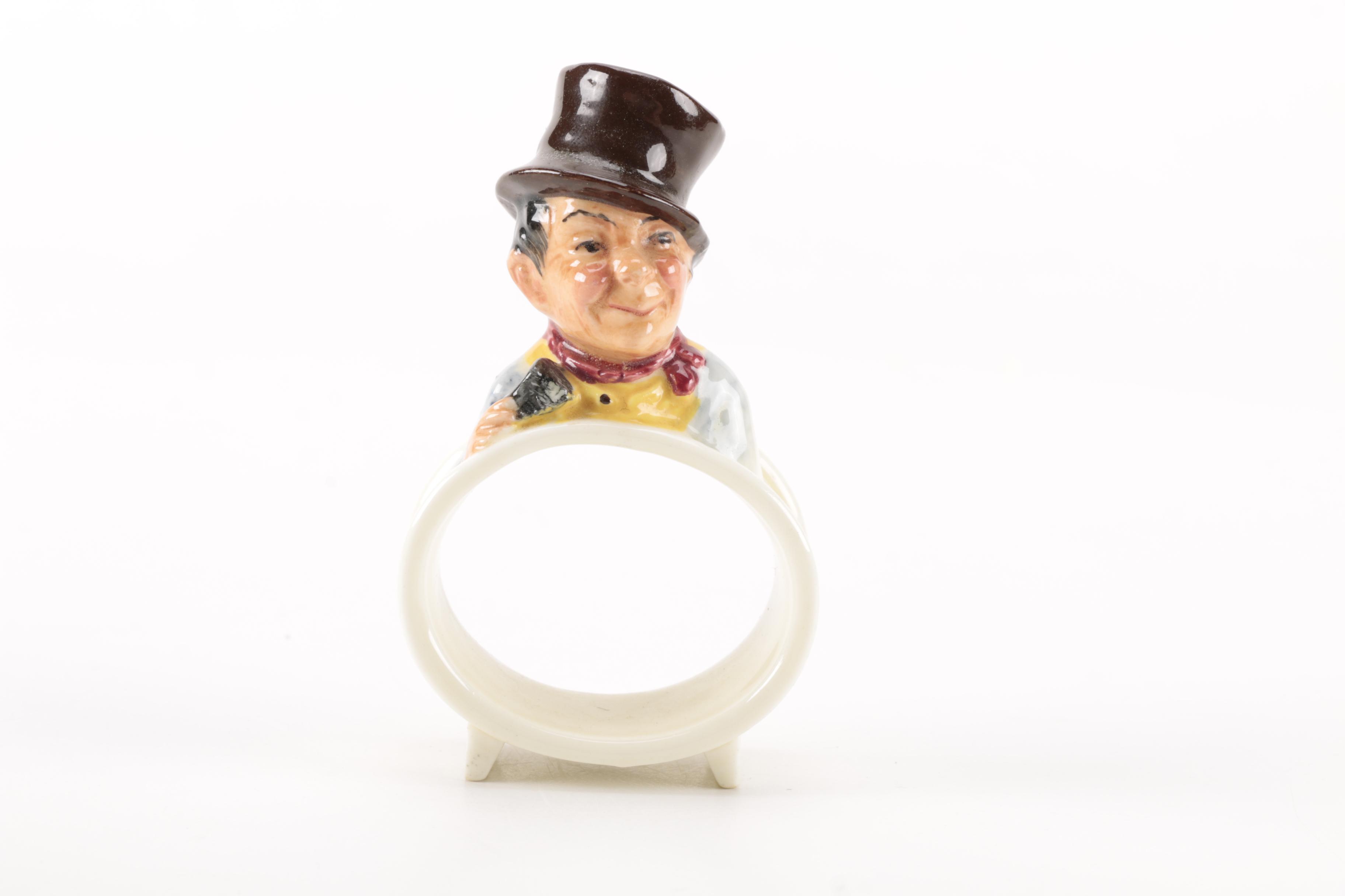 Royal Doulton Napkin Rings Featuring Charles Dickens Characters